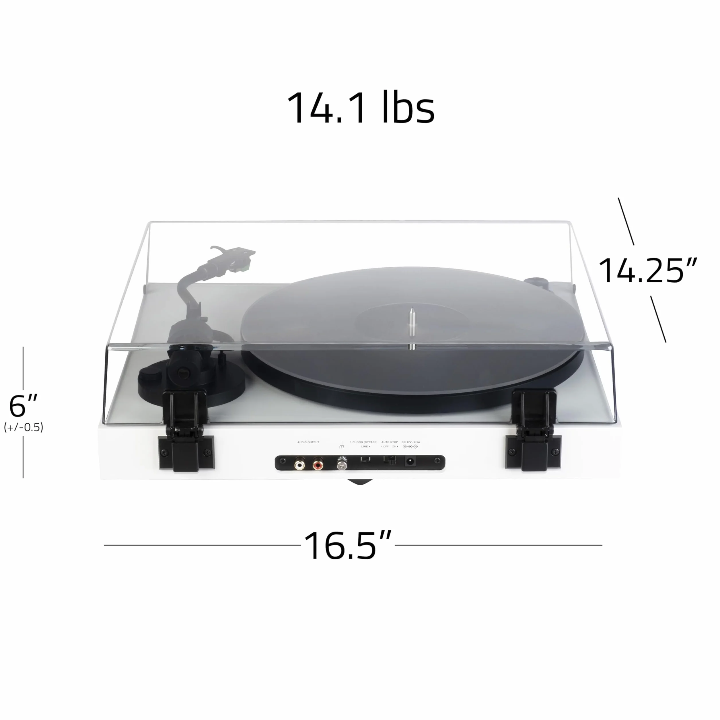 Fluance RT81+ Elite Gramofon winylowy – Audio-Technica VM95E wkładka gramofonowa, antyrezonansowy talerz, mata akrylowa, przedwzmacniacz phono, podstawa z litego drewna, regulowane nóżki – biały