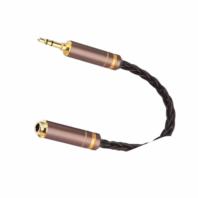 Premium 2,5 mm 3,5 mm 4,4 mm kabel audio HiFi adapter do słuchawek 2,5 3,5 4,4 gniazda męskie żeńskie złącze h&*igh qu>ality przewód (4,4 m do 3,5F)