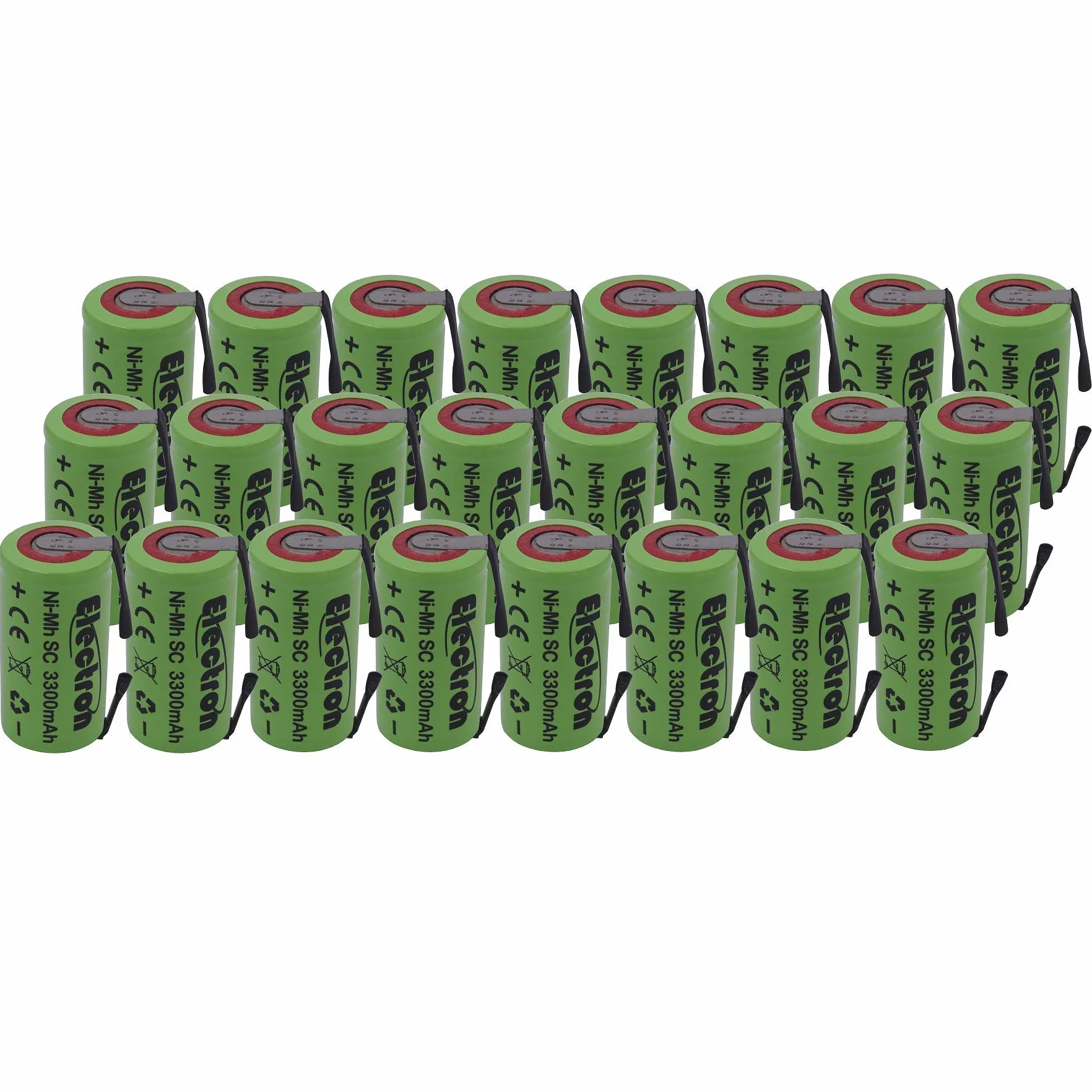 Electron - Ni-Mh SC 3300 mAh, bateria 3,3 Ah, 1,2 V z listwami lutowniczymi do akumulatorów, baterii, wiertarek, latarek, alarmów