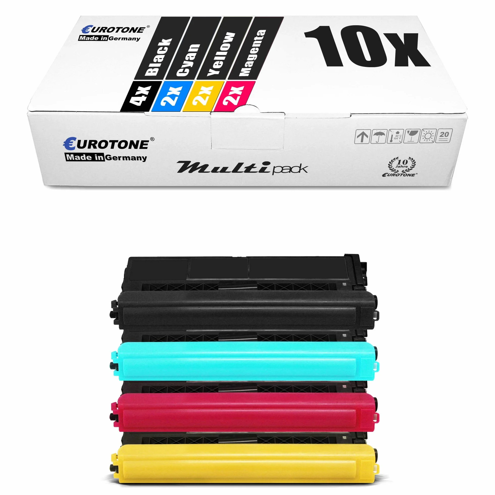 10x Eurotone toner do Brother DCP-L 8410 jak TN-423 TN423 Set