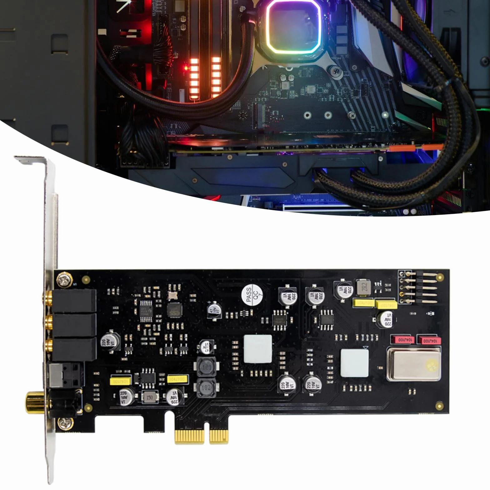 Karta dźwiękowa PCIE stereo wewnętrzny do PC ST113 SSS1700 chip adapter do kina domowego dźwięk kina domowego