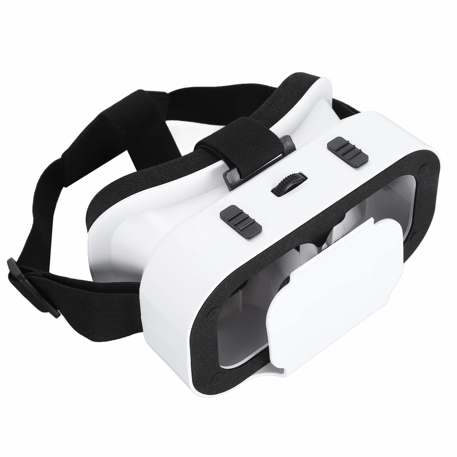 Zestaw Słuchawkowy 360° VR 3D, Panoramiczne Gogle VR z ochroną Oczu, Ergonomiczny Pałąk na Telefony Komórkowe o Przekątnej 4,7–6,53 Cala
