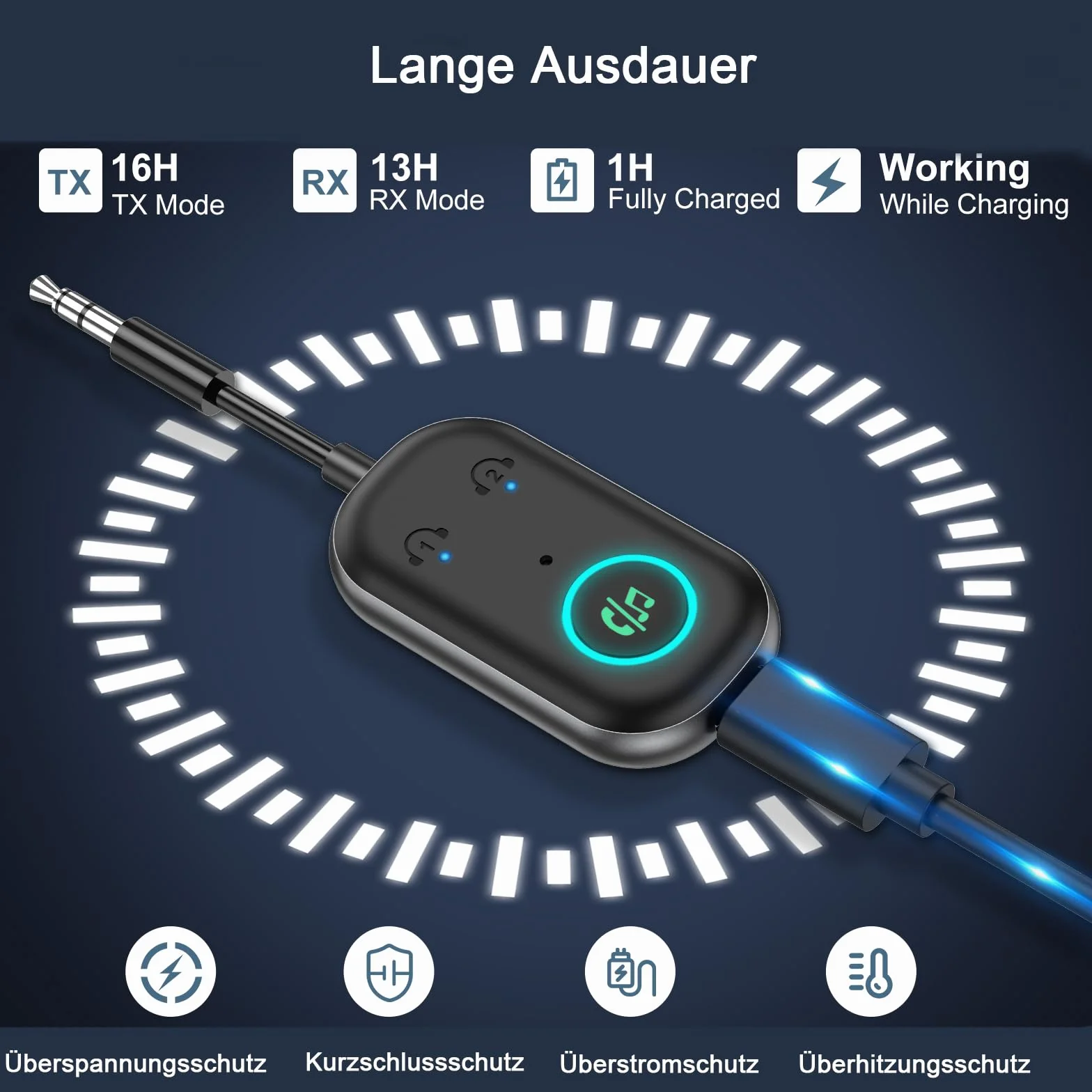 Adapter Bluetooth 5.3 nadajnik i nadajnik do samolotu, adapter 2 w 1Bluetooth z samolotem, telewizorem, rozdzielaczem stereo, do słuchawek MP3 / MP4, głośników HiFi, laptopa, telewizora