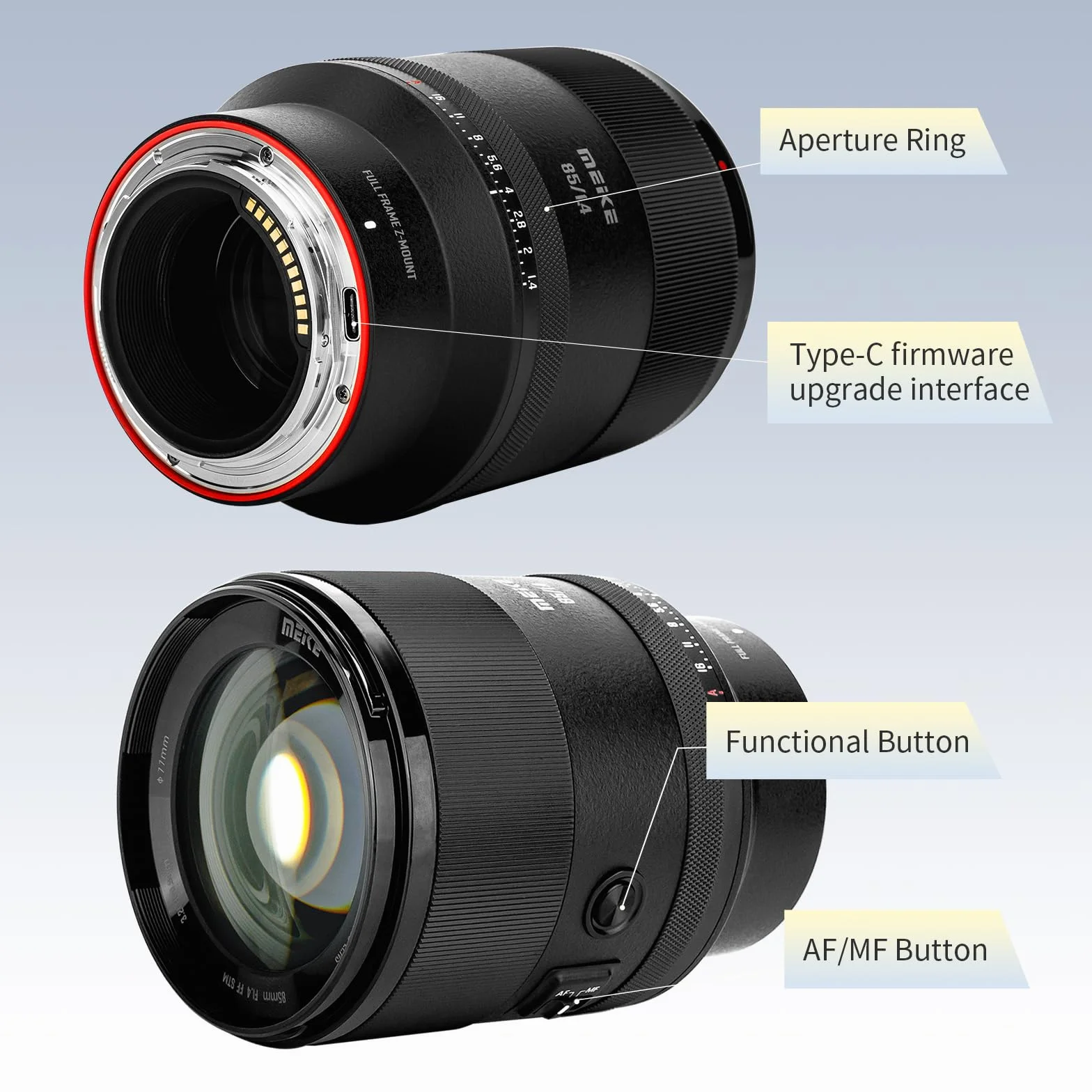 Meike 85 mm F1.4 Auto Focus Full Frame STM Stepping Motor Portret obiektyw kompatybilny z aparatami Nikon Z Z5 Z6 Z7 Z6II Z7II Zf