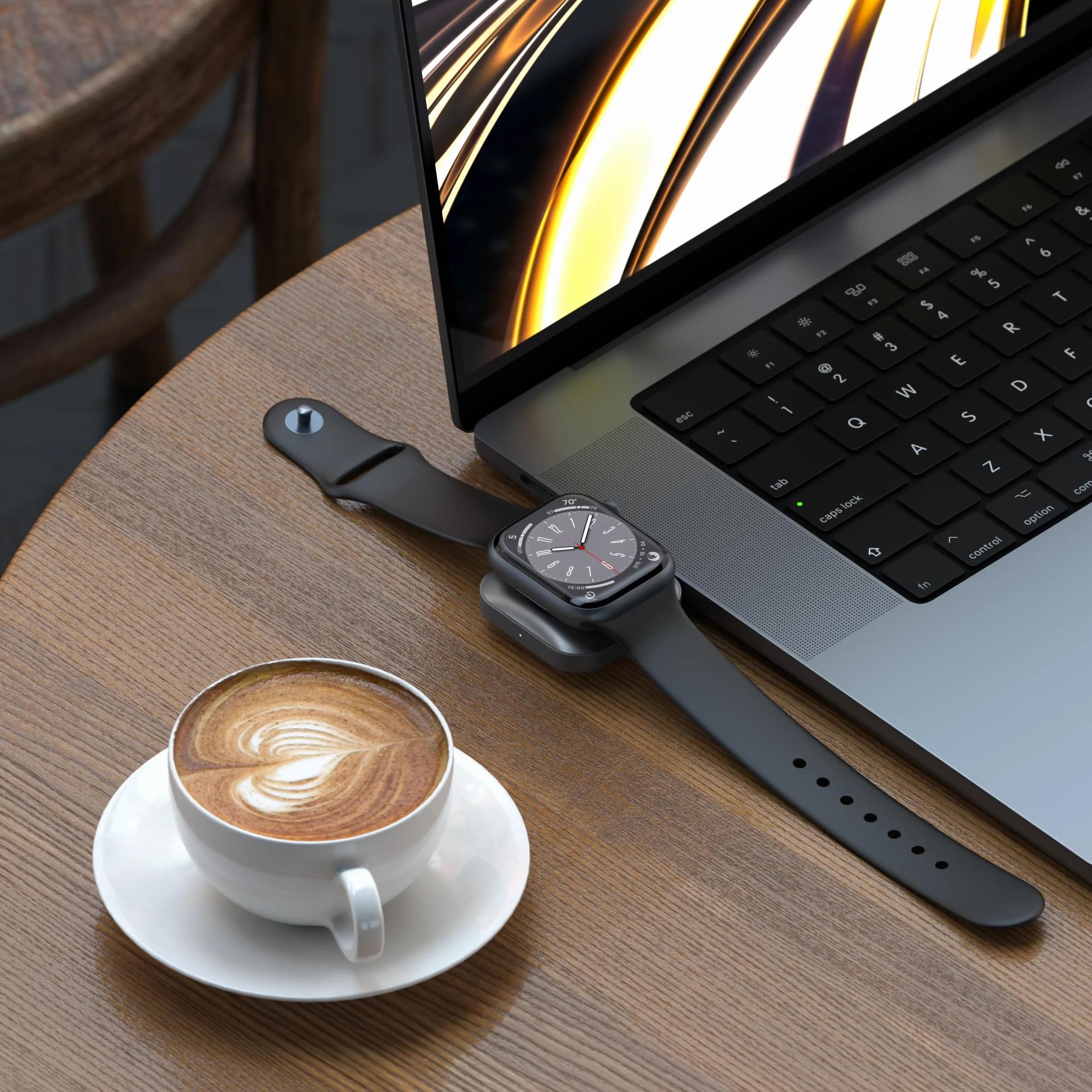 SATECHI przenośna ładowarka USB-C do Apple Watch, 5 W | Aluminiowa obudowa, certyfikat MFi, do Apple Watch Series 1–11, Ultra 1–3, SE 1–3 oraz AirPods