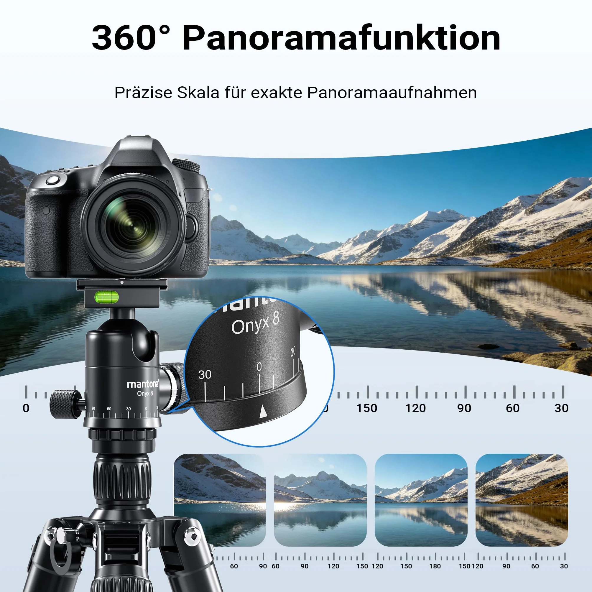 Mantona Wolverine L 284 + Onyx 8 – zestaw statywu fotograficznego z głowicą kulową z aluminium i kompatybilną płytką szybkiej wymiany