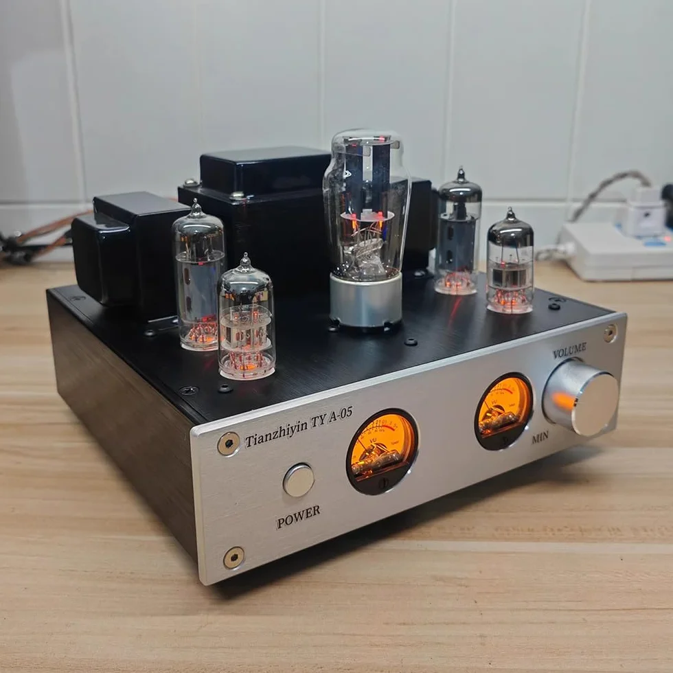 Wzmacniacz Lampowy TY A-05, 6P1 Single-Ended, Klasa A, Hi-Fi, Bluetooth 5.0, Miernik VU, Wzmacniacz Zintegrowany