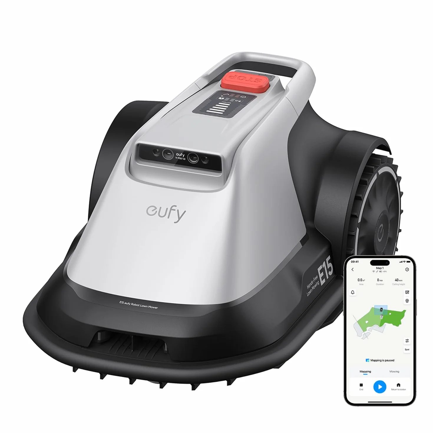 eufy E15 Automatyczna kosiarka bezprzewodowa TrueVision AI nawigacja do 800m²