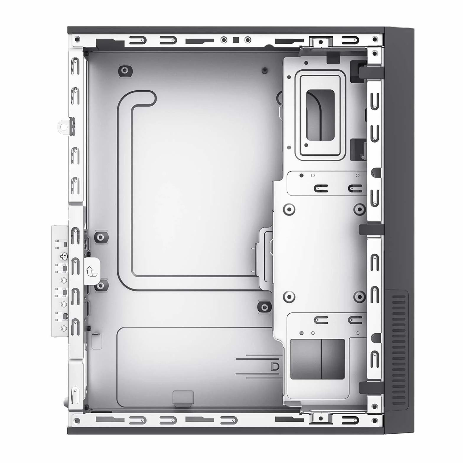 Akyga Obudowa Komputerowa SFF AK-302-01BL do Media Center Mini PC Micro ATX Mini ITX, USB-C + 2X USB 3.0 + USB 2.0, CTIA, Kensington, czarna, bez PSU