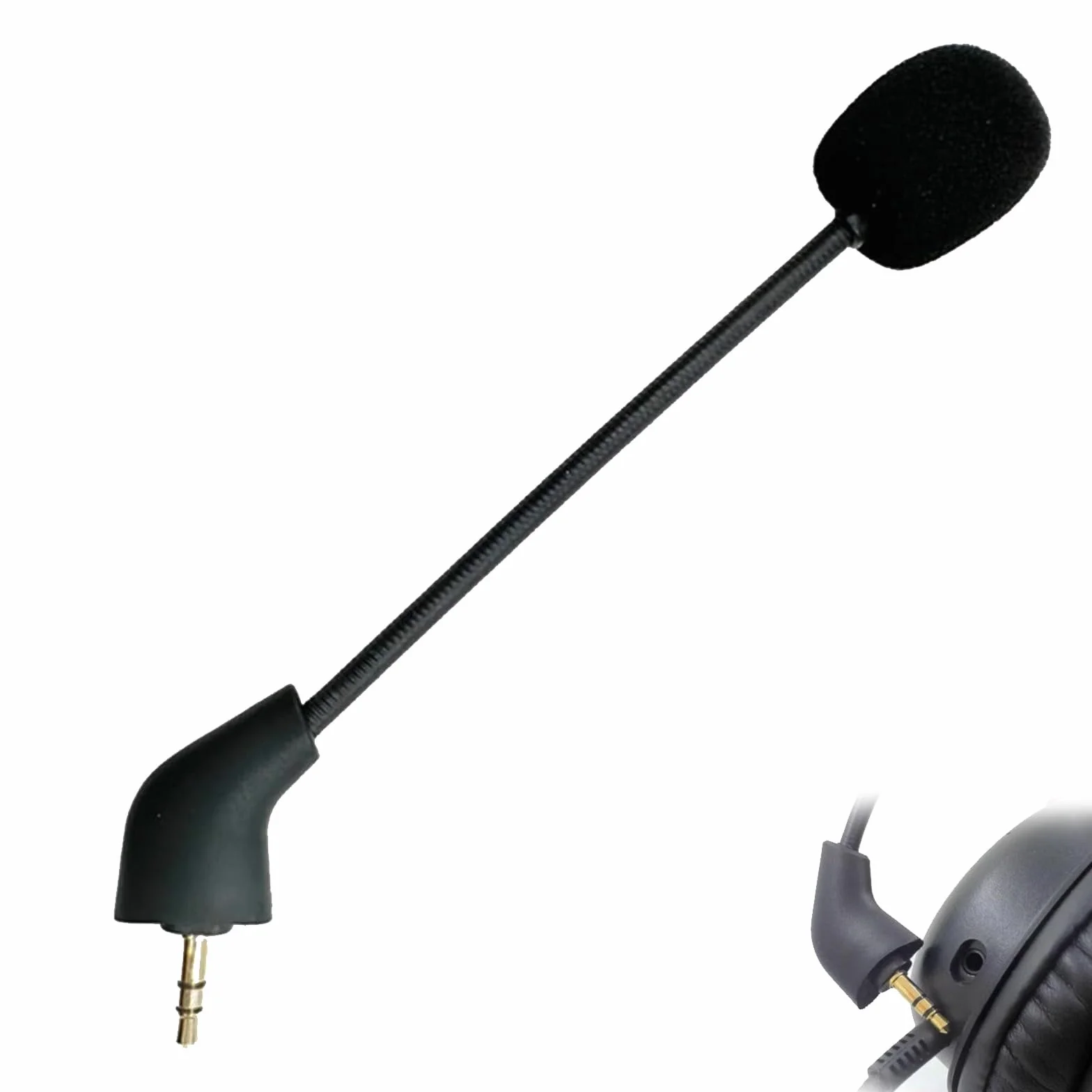 Wymienny mikrofon 3,5 mm Boom for Hyperx Cloud 2, redukcja szumów Micro Gaming kompatybilny z słuchawkami dla HyperX Cloud Alpha, Cloud Core, Cloud Pro, Cloud X, Micro Gaming do PS5, PC