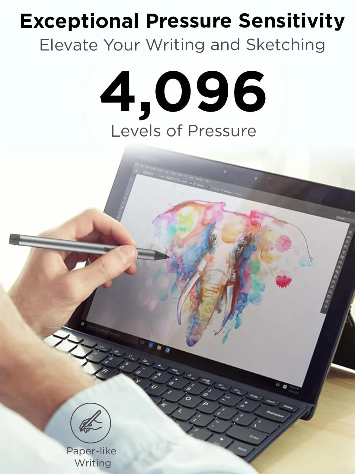 Lenovo Digital Pen 2 - cyfrowy Boligraf z 4096 poziomami czułości ciśnienia, kolor szary