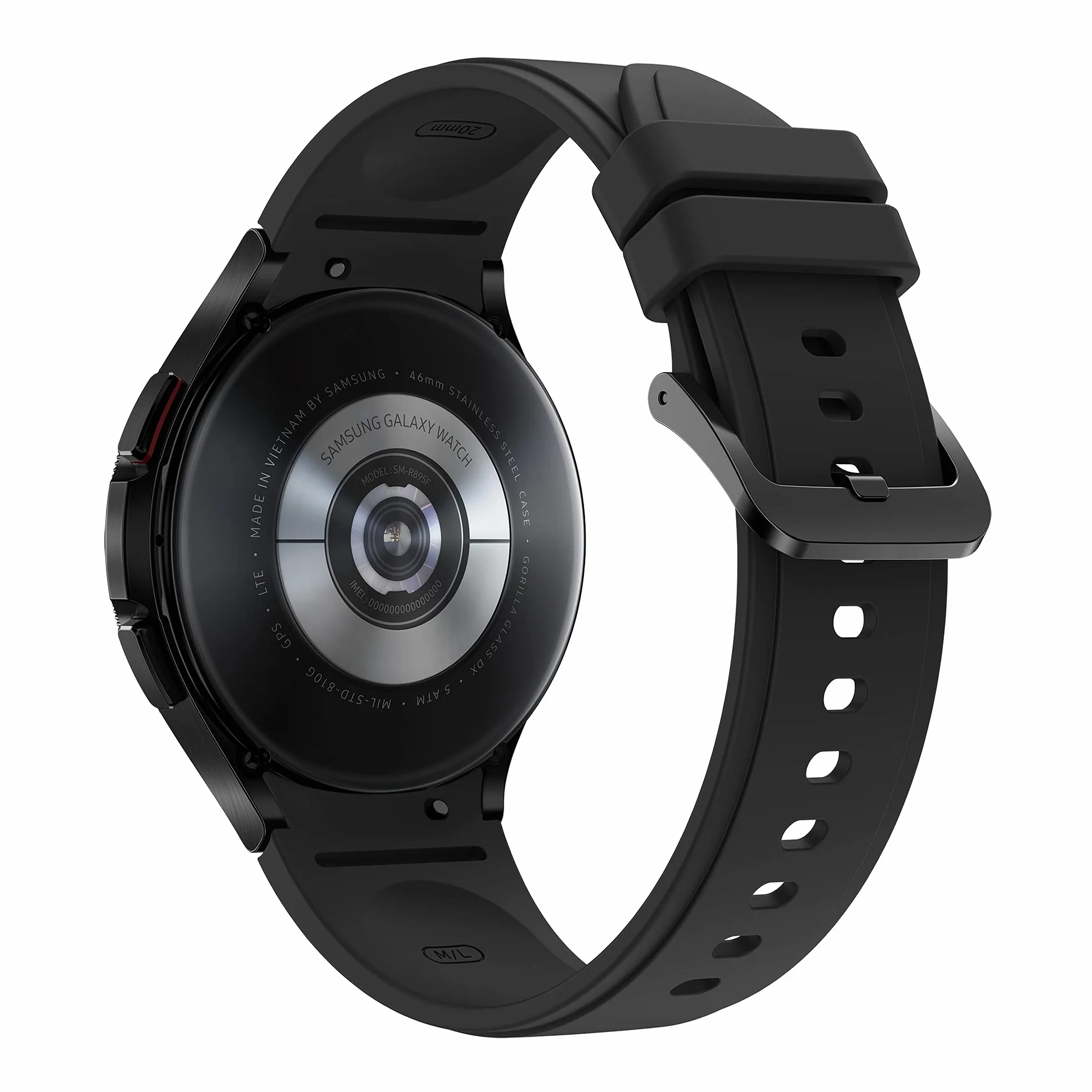 Samsung Galaxy Watch4 Classic - 46mm - czarny - inteligentny zegarek z opaską sportową na grzbiecie - Flouroelastomer - czarny - wyświetlacz 3,46 cm (1,4")