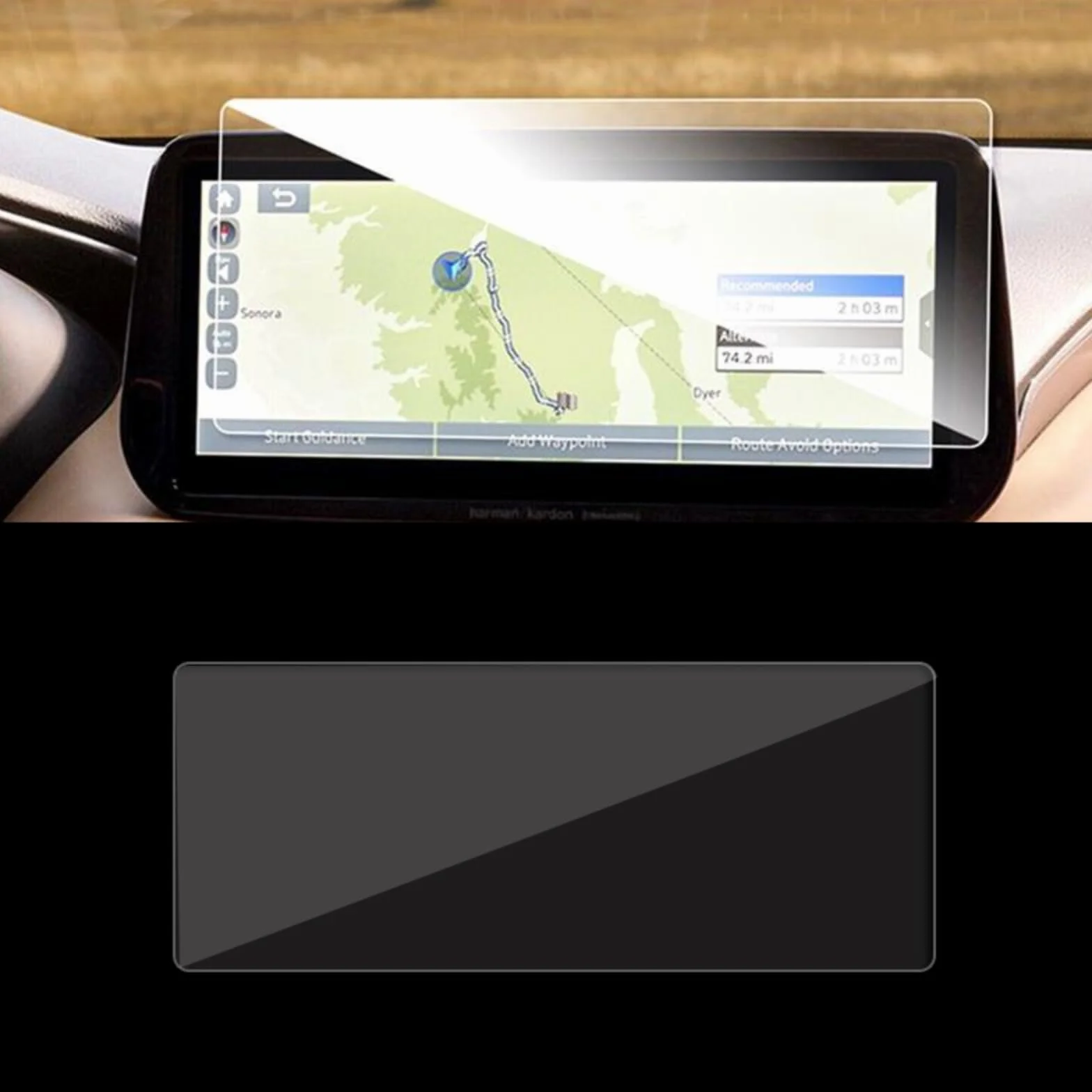 Osłona ekranu ze szkła hartowanego Samochodowy system informacyjno-rozrywkowy radio Konsola GPS Nawigacja (8 cali) Dla Hyundai, dla Santa Fe 2021-2022