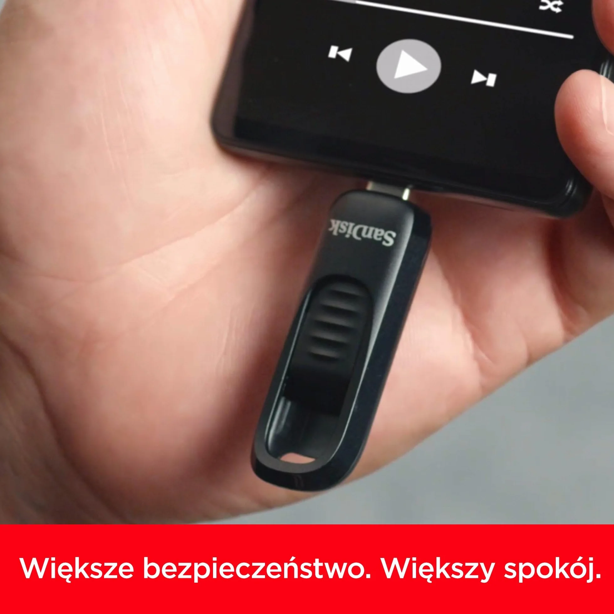 SanDisk Ultra Slider Pamięć Flash USB Typu C 512 GB, Duża Wydajność, Prędkość Odczytu Do 400 MB/s, USB 3.2 Gen 1, Chowane Złącze, Brelok, Czarny