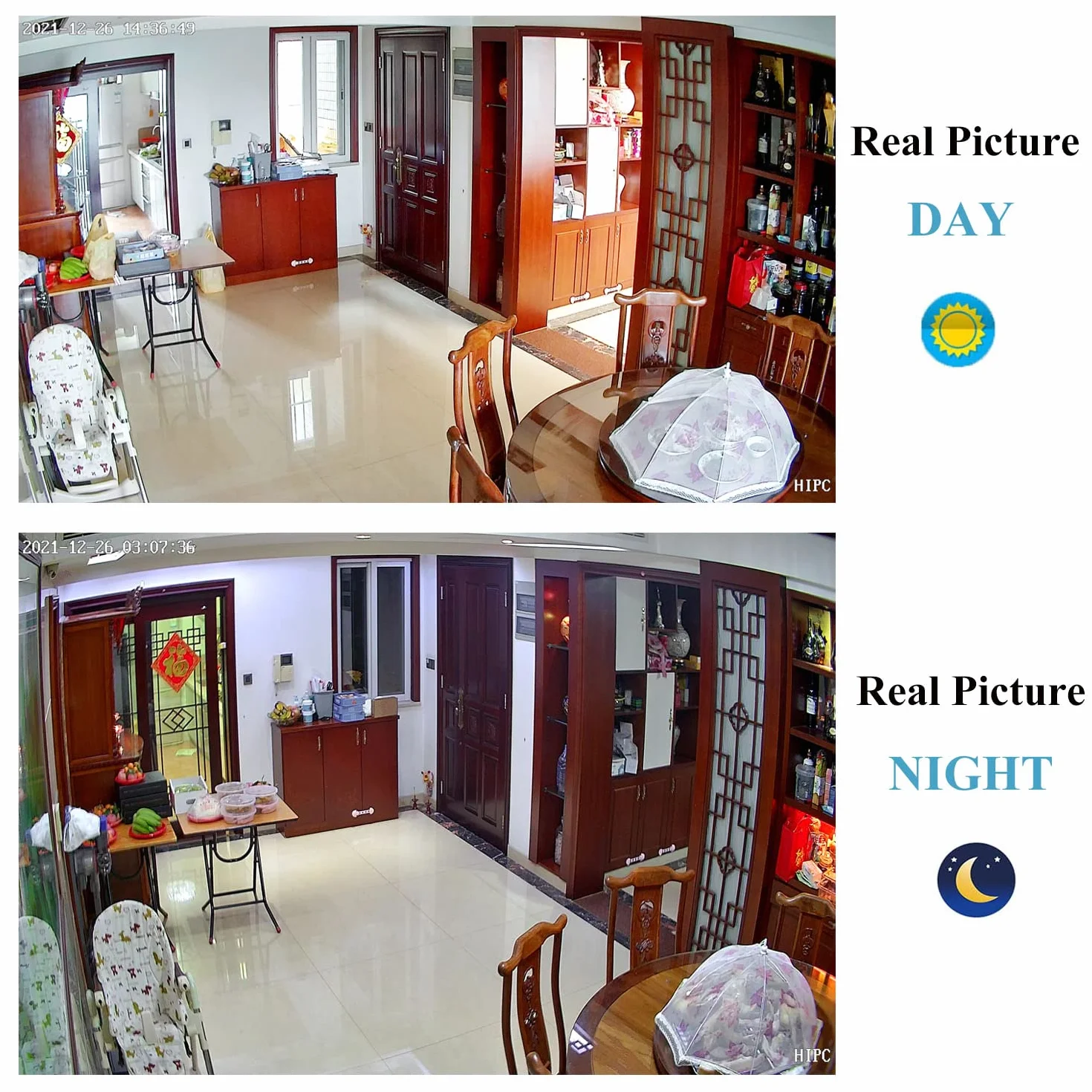 Kamera HD 5 MP PIR Audio POE IP, obiektyw 3,7 mm, widok 80°, 940 nm, LED IR noktowizor, kamera CCTV, mini kamera do monitoringu wewnętrznego, PIR, kamera wideo P2P H.265 (IPIR-P-A-HS, biała)