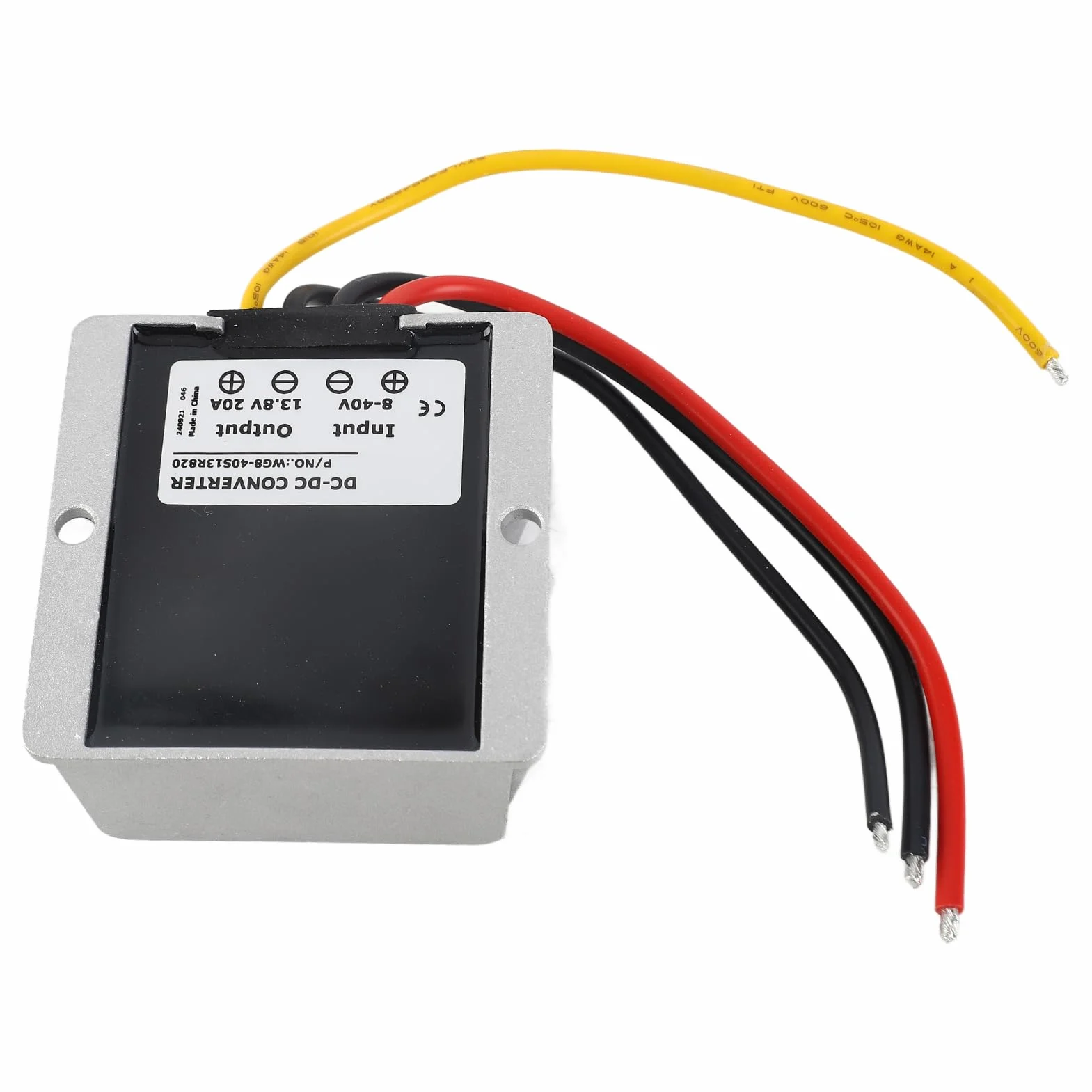 Keenso Przetwornica Obniżająca Napięcie Aluminiowa Przetwornica Napięcia Prądu Stałego 8 V do 36 V do 13,8 20 A 276 W IP68 Synchroniczna Prostownica Wózka Samochodowego LED Układ Słoneczny