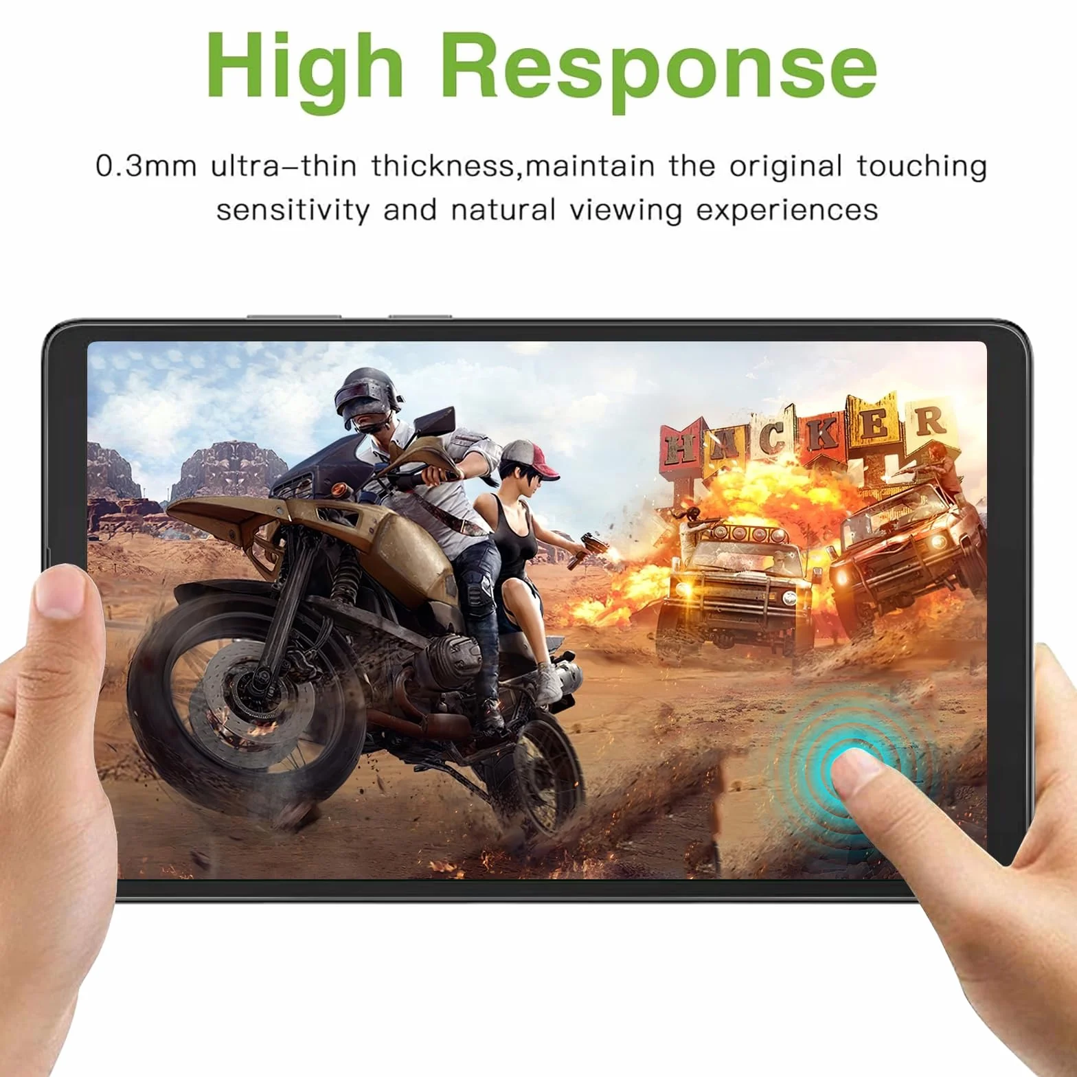 [2 sztuki folii ochronnej do Samsung Galaxy Tab A11 / A9 8,7 cala pancerna ochrona szkło z ramą, folia ochronna na wyświetlacz HD, odporna na zarysowania