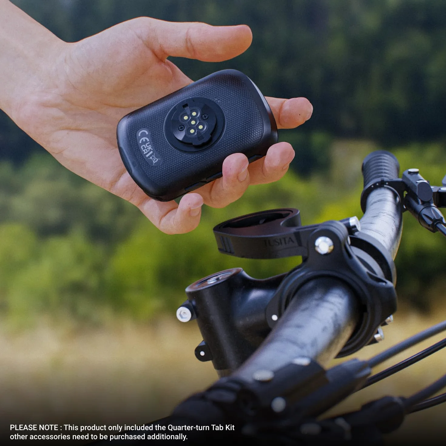 TUSITA S00-02030-00 Zestaw Zaczepów ćwierćobrotowych Kompatybilny z Garmin Edge 540 840 GPS, 2 Sztuki