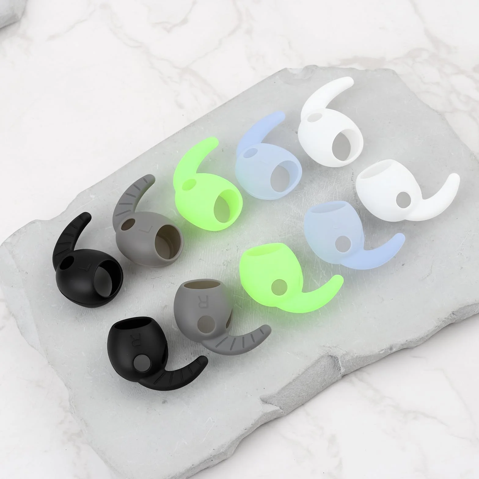 ECSiNG 5 par bezprzewodowych słuchawek silikonowych wiszące haczyki na uszy wiele kolorów kompatybilne z Samsung Galaxy Buds 3 Pro
