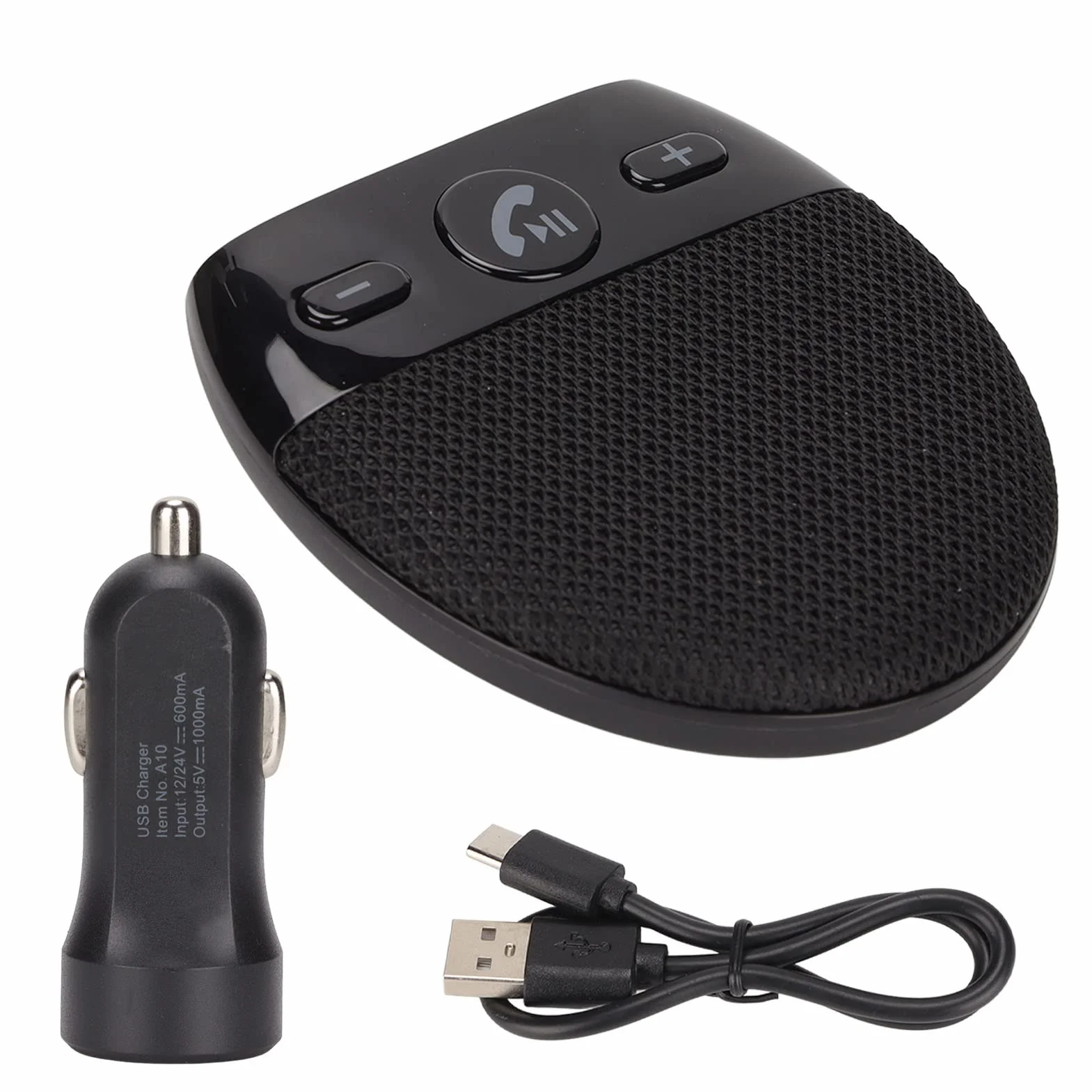 Samochodowy Zestaw Głośnomówiący Bluetooth, Osłona Przeciwsłoneczna Samochodu Bluetooth 5.0, Dźwięk Zwiastowania, Mikrofon Dookólny Mini Głośnik.