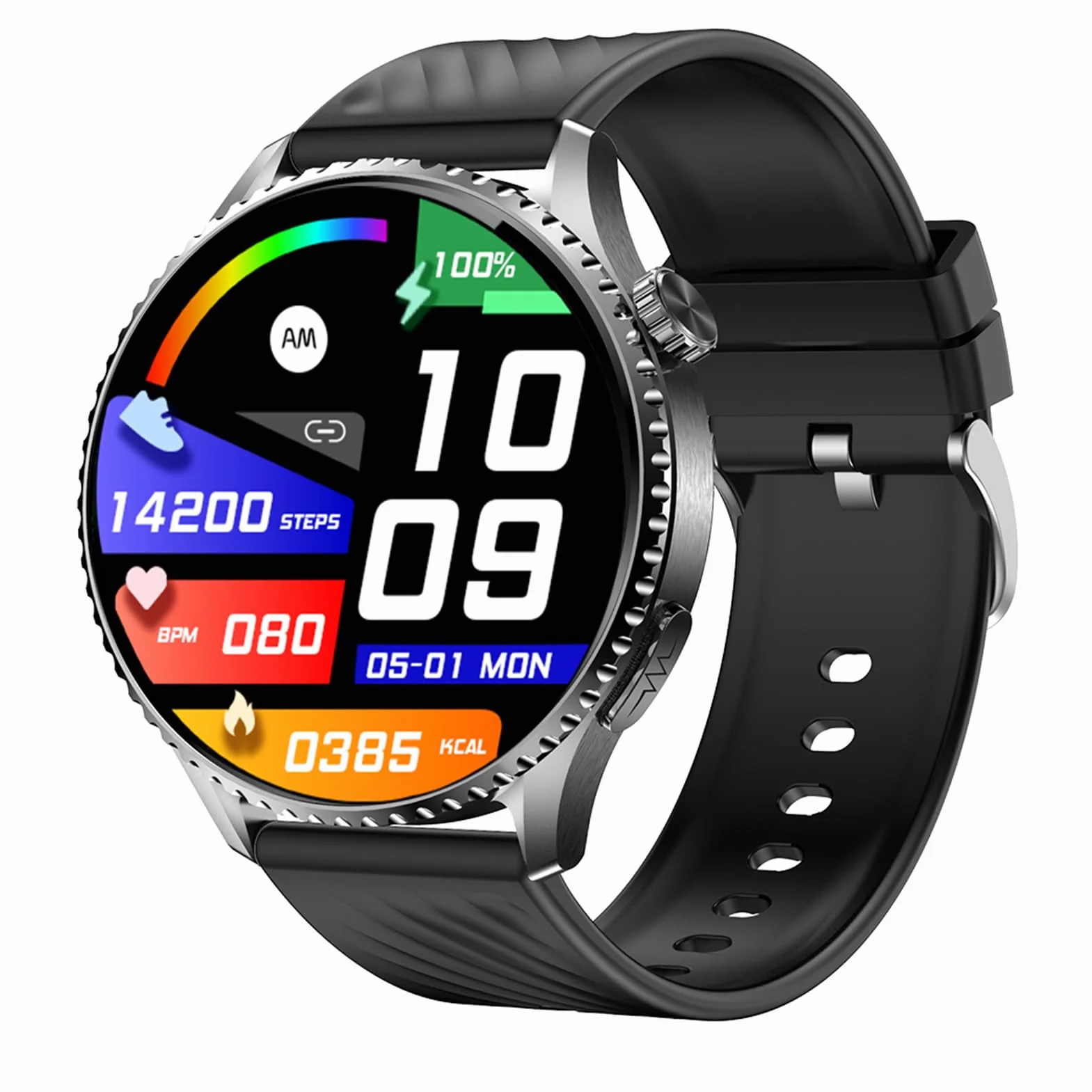Garsent Smart Watch, Smartwatches for Men Women, 1,56 "HD Fitness Tracker (Odpowiedź/połączenia), 50+ Trybów Sportowych, Zegarek Fitness z Monitor Snu, Monitorowanie Temperatury, (BLACK)