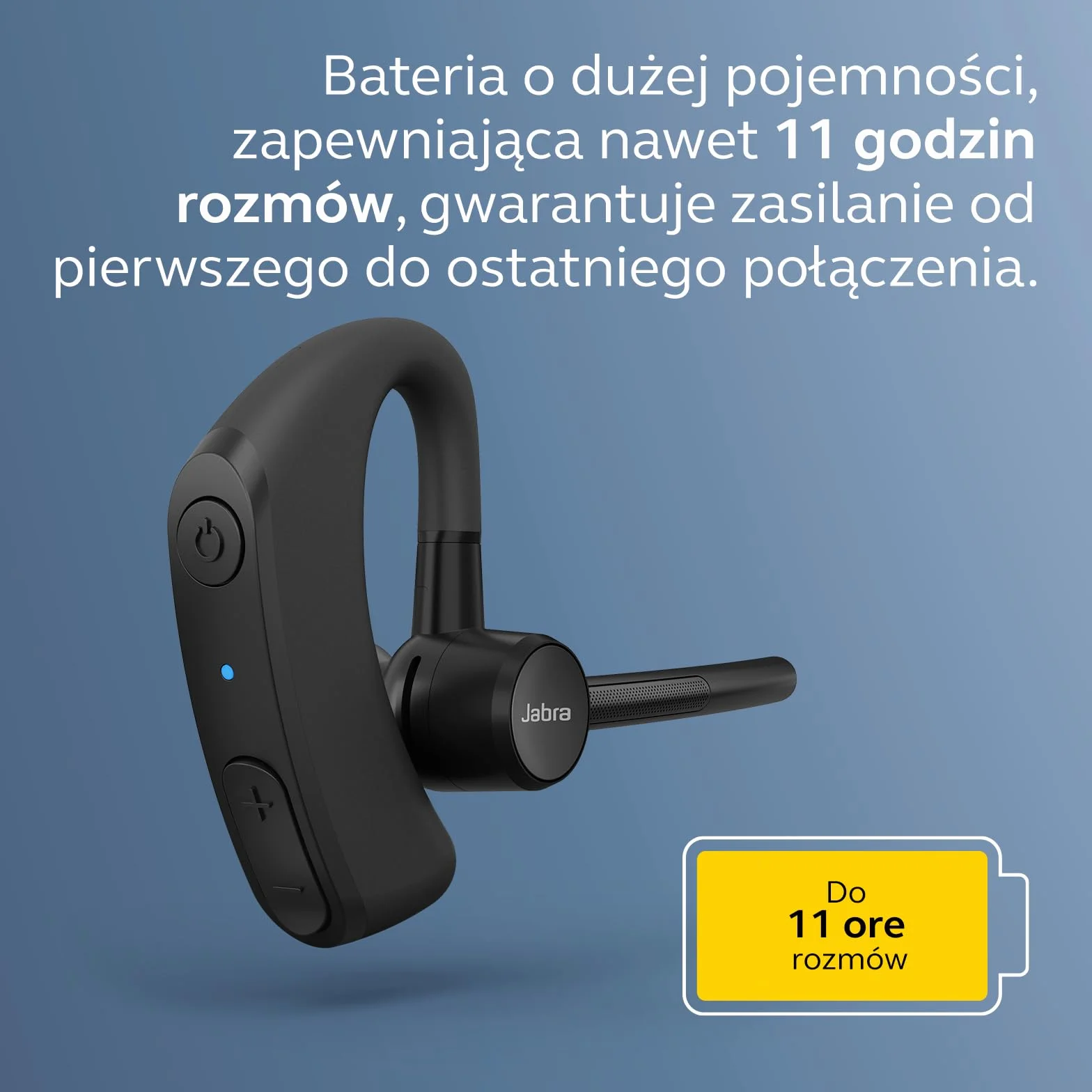 Jabra Perform Go 4 Mono zestaw słuchawkowy Bluetooth, bezprzewodowy zestaw słuchawkowy z podwójnym mikrofonem, 11-godzinny czas rozmów, wielopunktowy Bluetooth 5.3, IP54, ładowanie USB-C, wymienna
