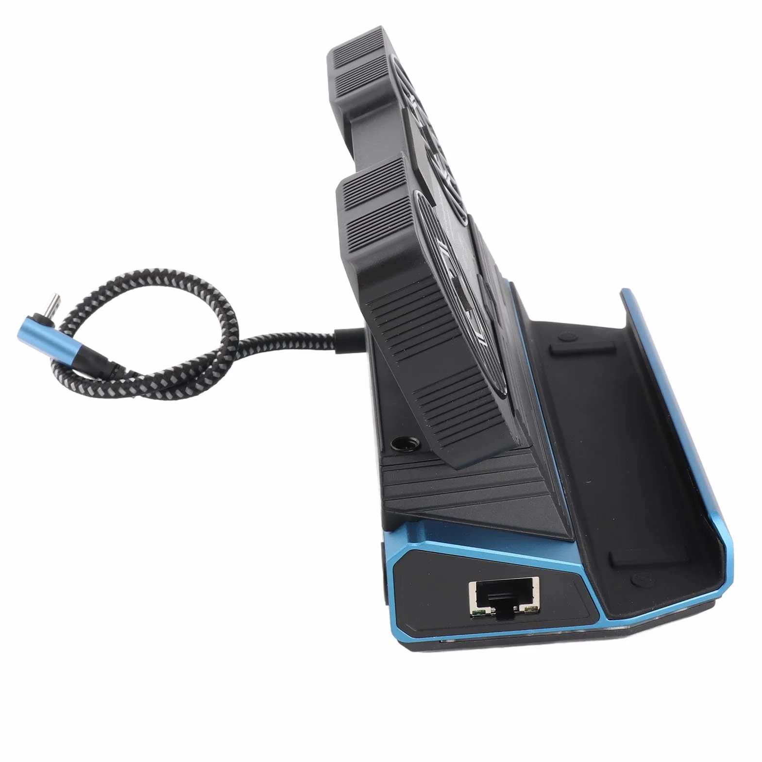 Stacja Dokująca Steam Deck, Podwójne Wentylatory Chłodzące 9 w 1, Stacja Dokująca do Ręcznej Konsoli do Gier, Konsoli Gier USB C z Gigabit Ethernet 4K 60 Hz dla Steam Deck OLED ROG
