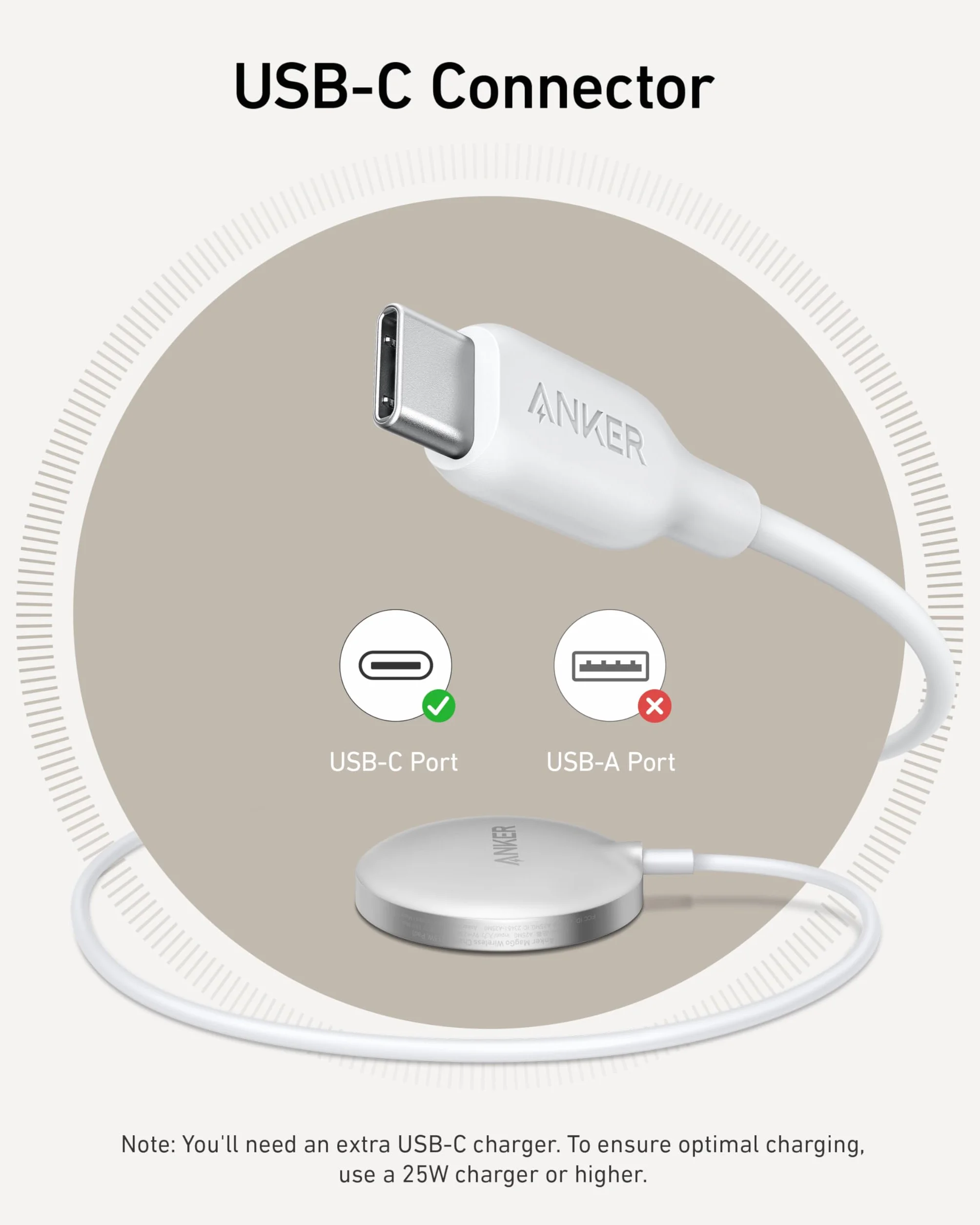 Anker MagGo magnetyczna ładowarka bezprzewodowa 15 W Qi2 do MagSafe do iPhone 16/15/14/13/12