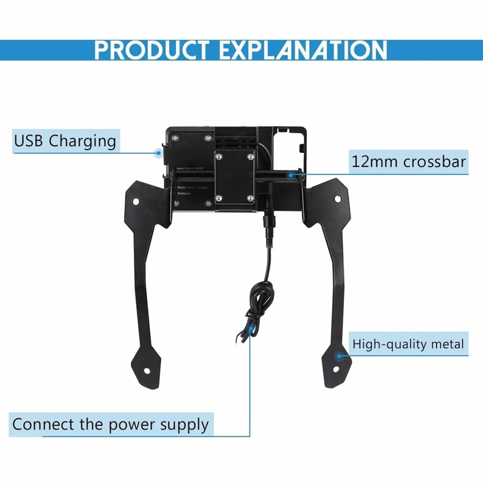 Pasuje do BMW F850GS ADV 2018 2019 Akcesoria motocyklowe GPS TELEFON Nawigacja GPS Uchwyt płyty adaptacyjnej Uchwyt do nawigacji GPS uchwyt Uchwyt do nawigacji(12MM 22MM Bracket)