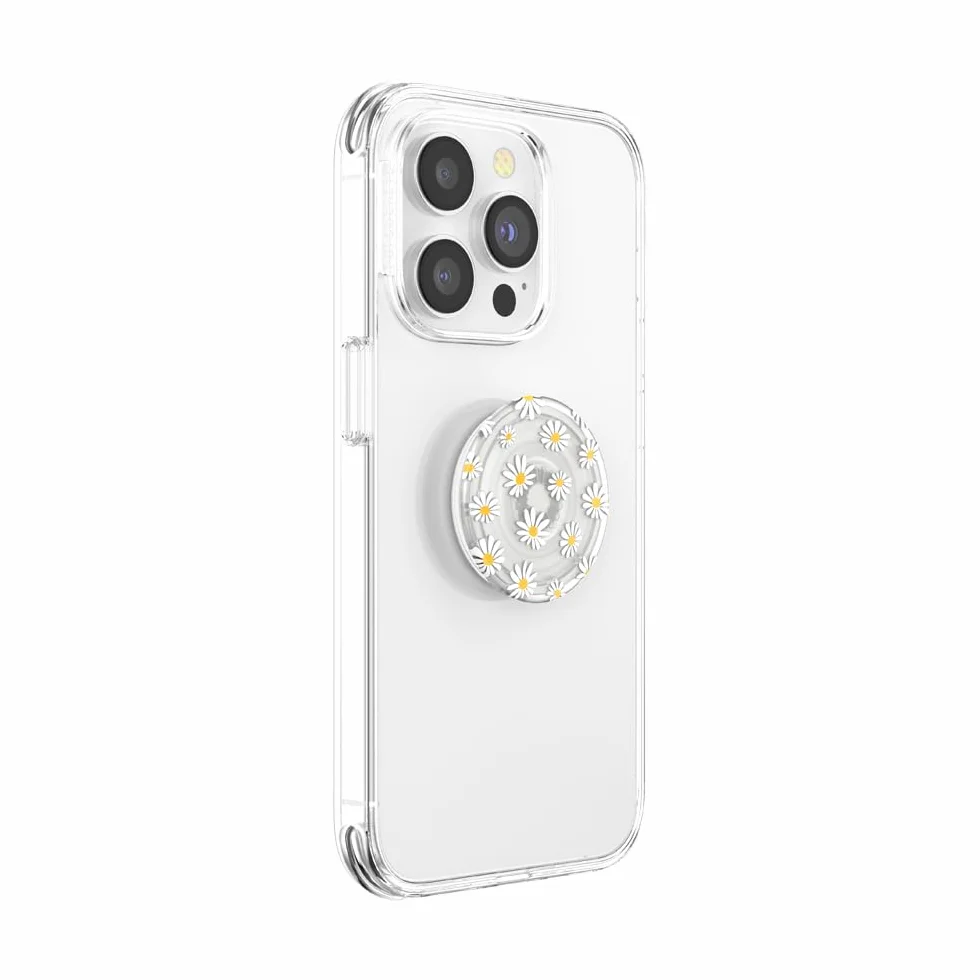 Popsockets Popgrip He Loves Me Not Uchwyt do Telefonu, Biały/Przezroczysty, Ø 38,8 mm