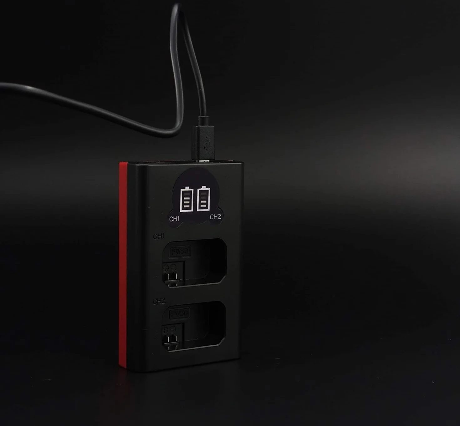 Baxxtar Dual LCD Ładowarka USB-C/Micro-USB do Canon LP-E5 LPE5 | Kompaktowa ładowarka podróżna do EOS Rebel XS XSi T1i 1000D 500D 450D Kiss X3 X2 F