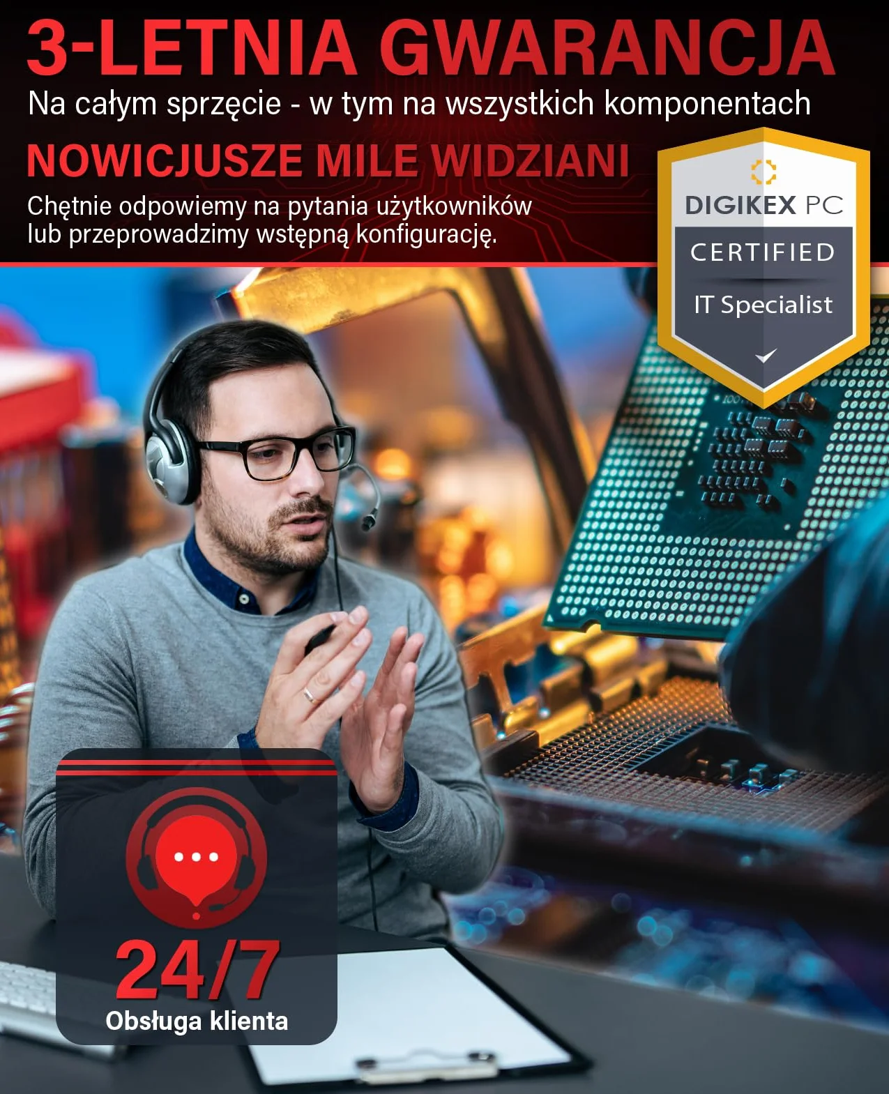 Greed® Komputer Ultra V2 z AMD Ryzen 7 5700G – szybki PC + Desktop do biura i domowego biura o częstotliwości 4,6 GHz, 16 GB pamięci RAM - 1TB SSD + 1TB HDD - DVD+RW - USB 3.1 + Windows 11 Pro