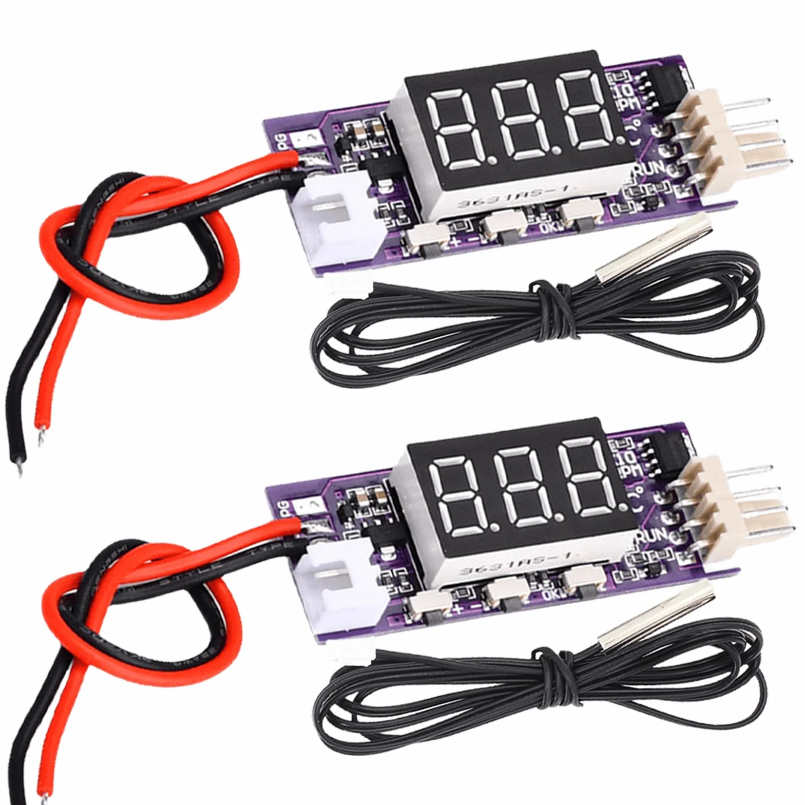 Moduły sterowania prędkością wentylatora PWM 2 sztuki, DC 12V 3A, kontroler PWM, automatyczny regulator temperatury, czujnik NTC