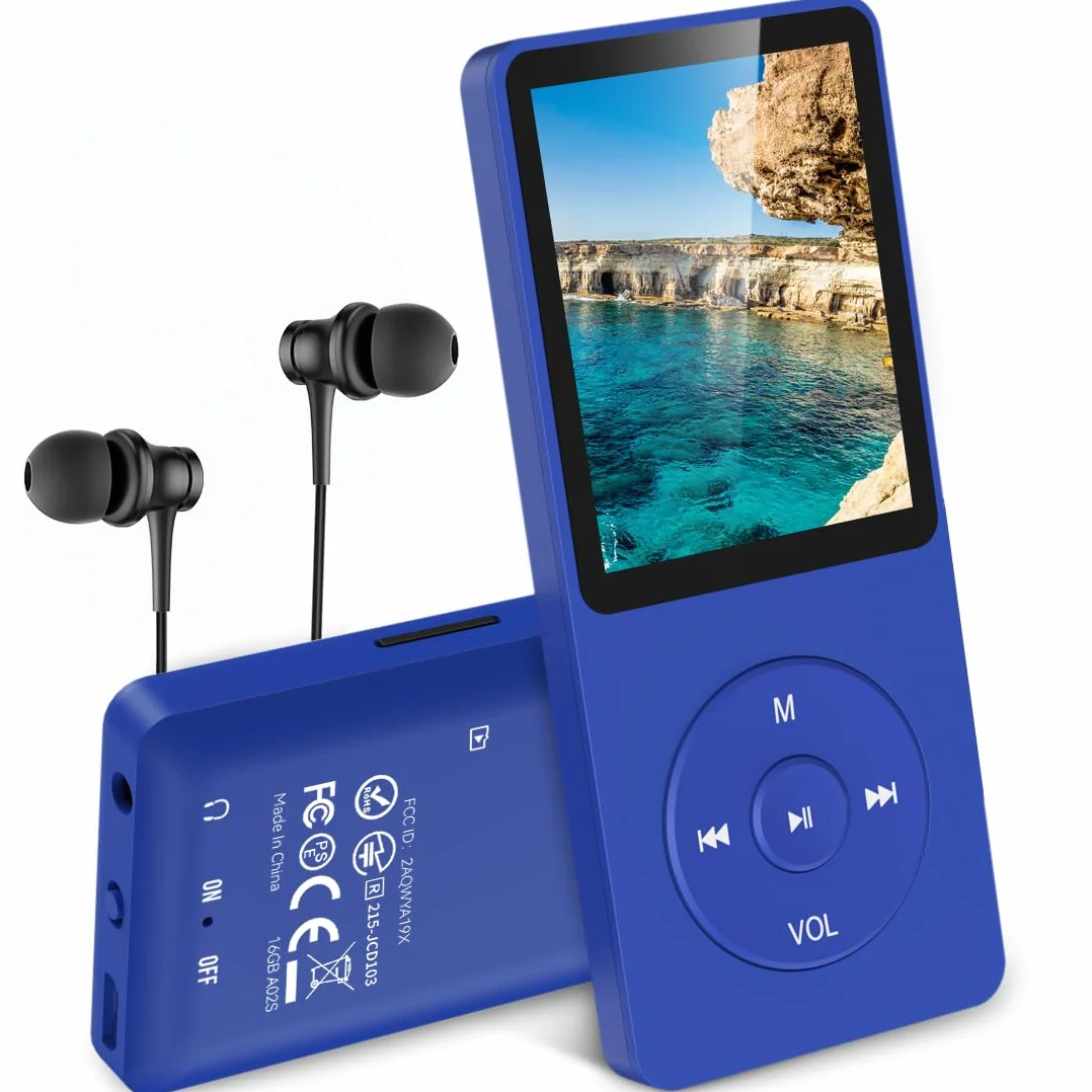 AGPTEK Odtwarzacz MP3 8 GB, 70 godzin odtwarzania, kolor granatowy