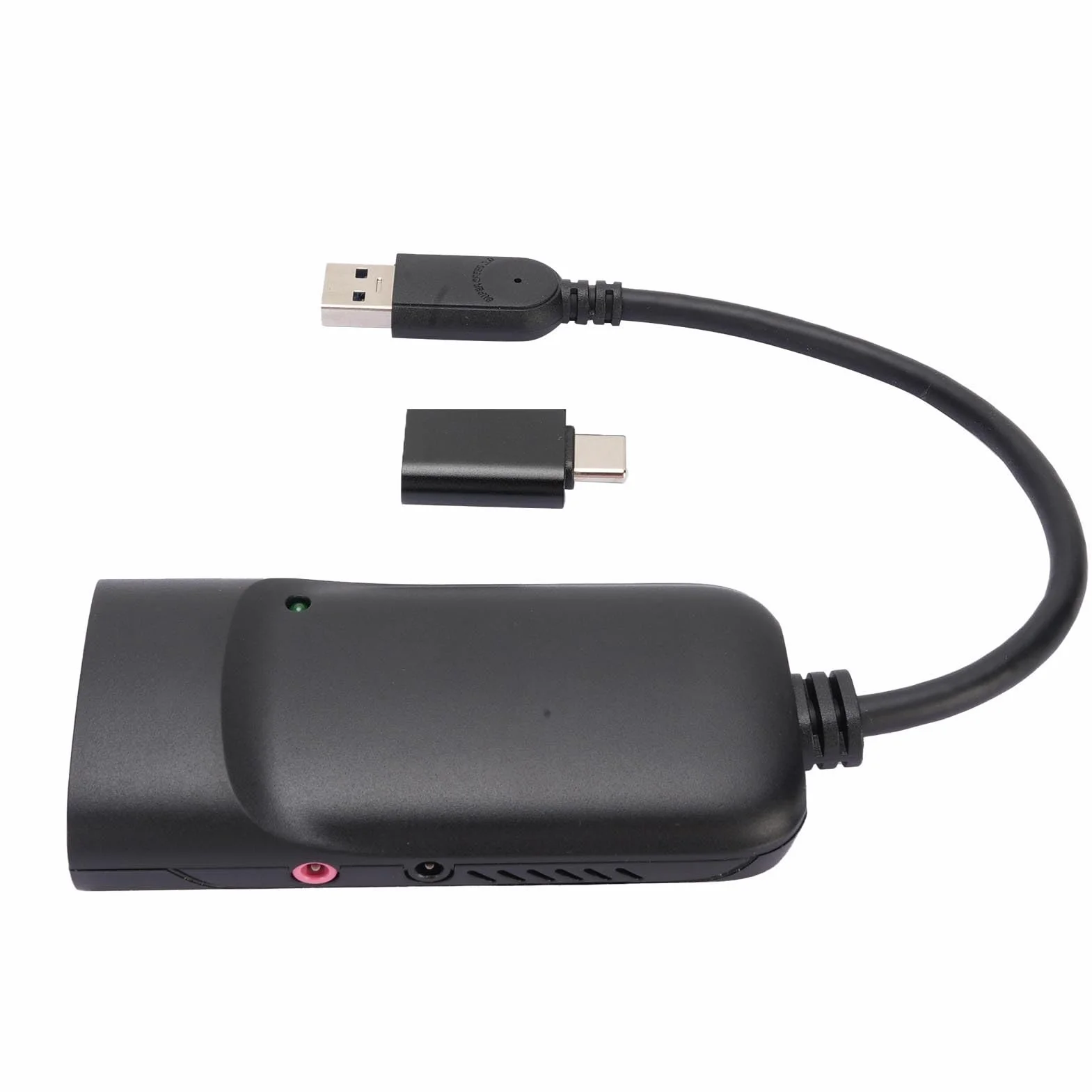 Ejoyous Adapter USB 3.0 do Interfejsu Multimedialnego Wysokiej Rozdzielczości 2K, Konwerter Audio-wideo ABS z Wejściem Mikrofonowym, Obsługa Rozszerzonych Trybów Lustrzanych do Edycji spotkań