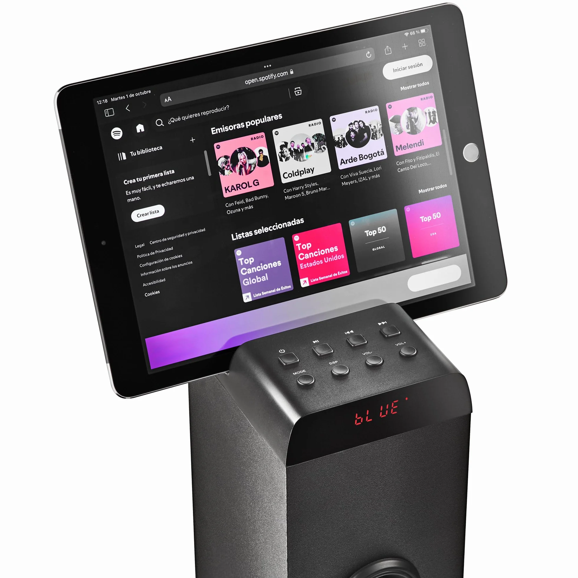 NGS Sky Charm Pro 50 W wieża dźwiękowa z Bluetooth 5.4, optyczna, USB, AUX-IN, radio FM, funkcja nadawania, mikrofon do karaoke, pilot zdalnego sterowania, czarny