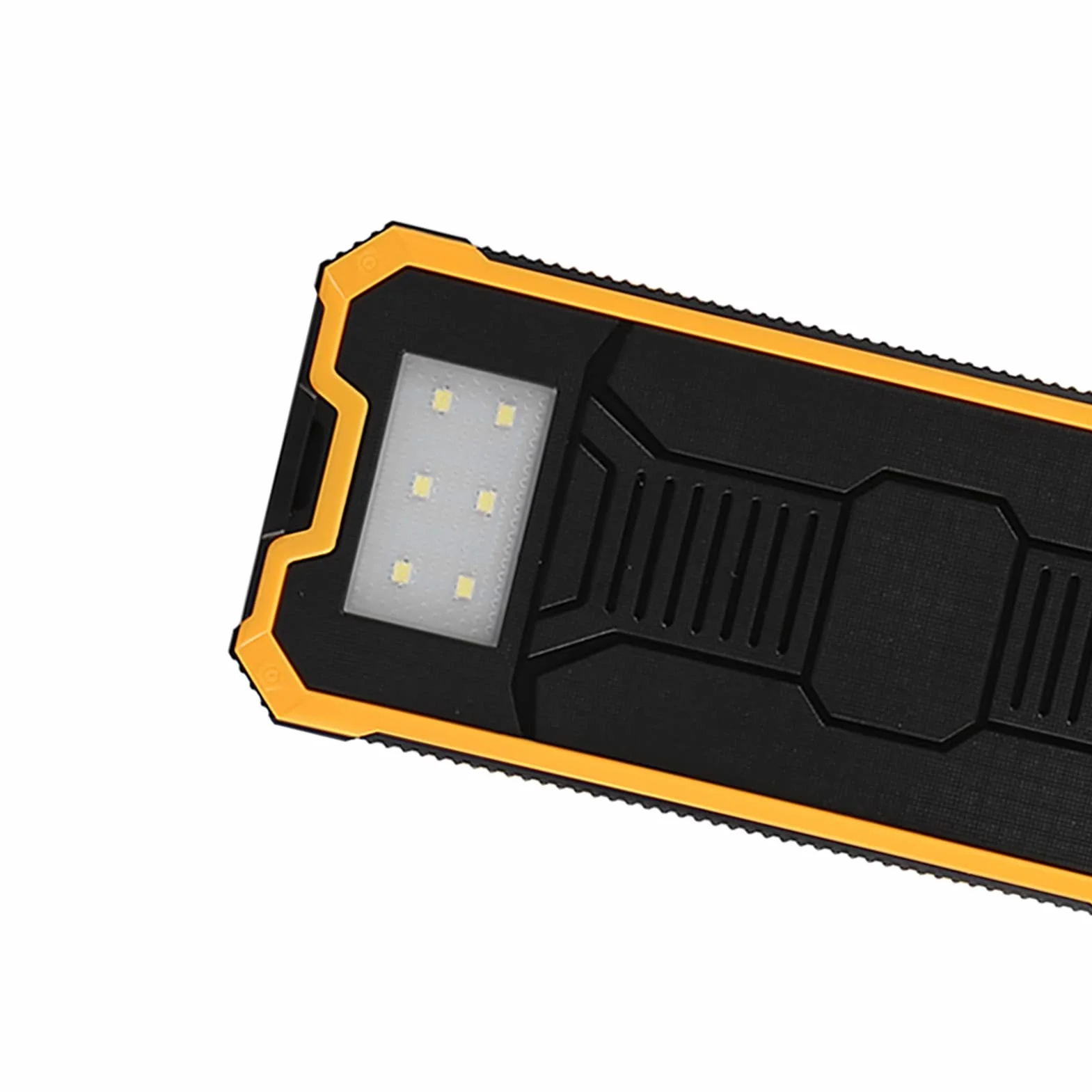 Solar Charger Power Bank, 20000mAh Szybkie ładowanie Dual USB Solar Mobile Power Bank Case DIY Kit dla Podróży Kemping Aktywności na świeżym Powietrzu Gear Zestaw Awaryjny(Żółty)