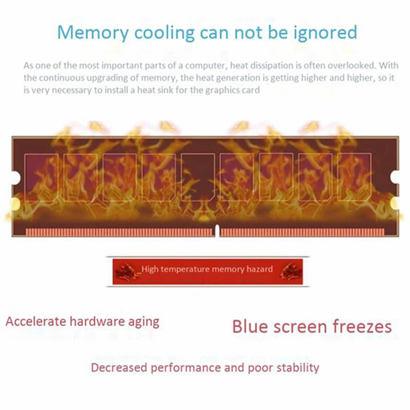 8 Czysta Miedź RAM Radiator ChłOdnicy do PamięCi RAM ChłOdnica ChłOdząca Radiator Pamięć Stacjonarna Radiator DDR2