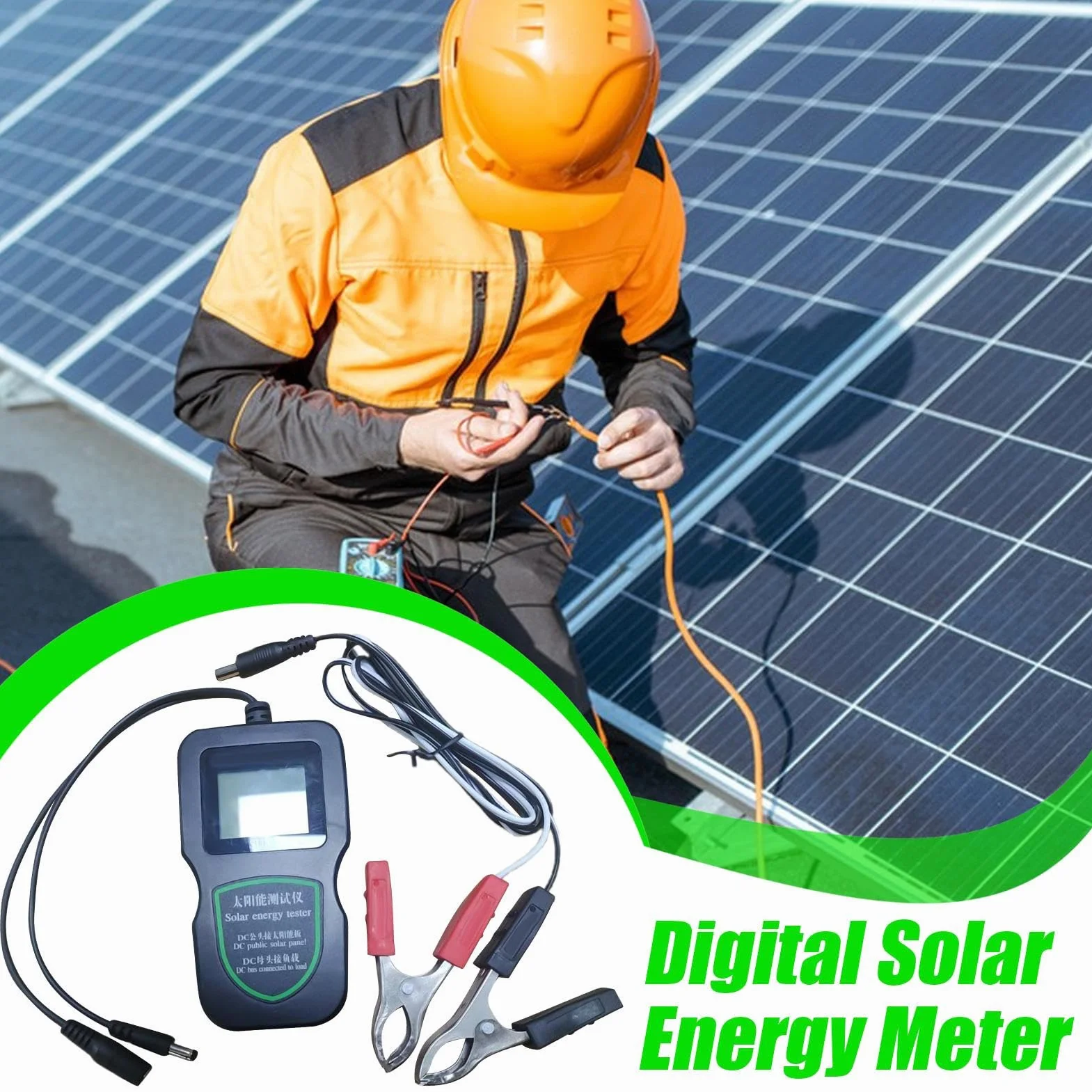 Tester modułu solarnego – ręczne urządzenie do pomiaru energii słonecznej, przenośny tester modułu solarnego do użytku na zewnątrz, ogrodu, rolnictwa, samochodu, lotnictwa, badań