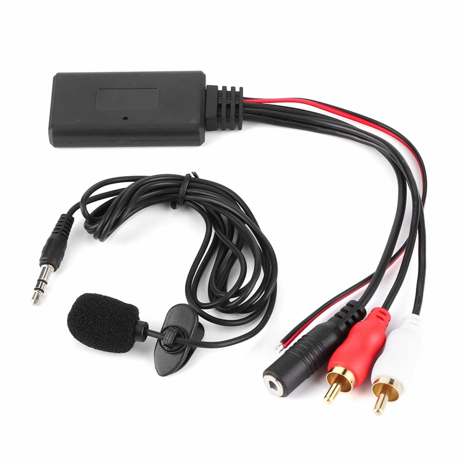 Moduł Bluetooth AUX 2 RCA adapter kablowy z mikrofonem głośnomówiącym do Alpine