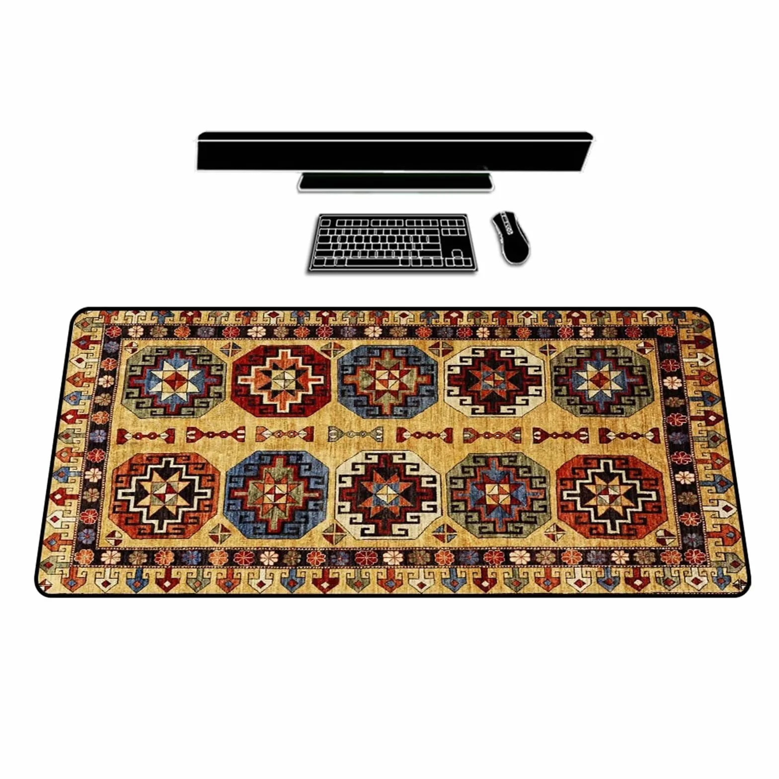 Podkładka pod mysz do gier, 1000 x 500 x 3 mm, duża podkładka pod mysz retro, abstrakcyjna podkładka pod mysz, XXL, antypoślizgowa gumowa podkładka pod mysz, podkładka na biurko, do laptopa, do gier,