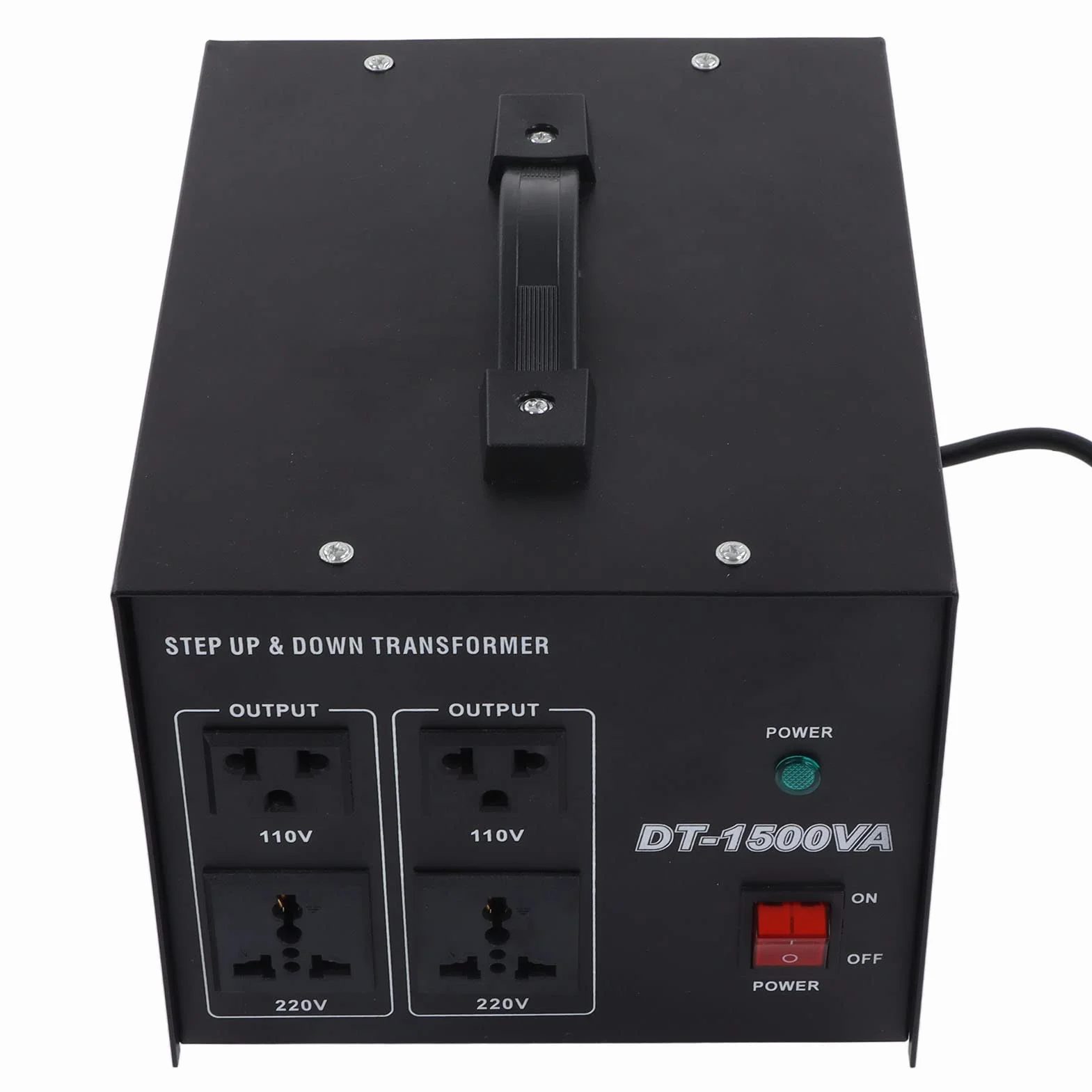 Transformator napięciowy o dużej wytrzymałości 1500 W — przetwornica zwiększająca i zmniejszająca moc — jednostka dwukierunkowa 110 V na 220 V i 220 V na 110 V z rdzeniem