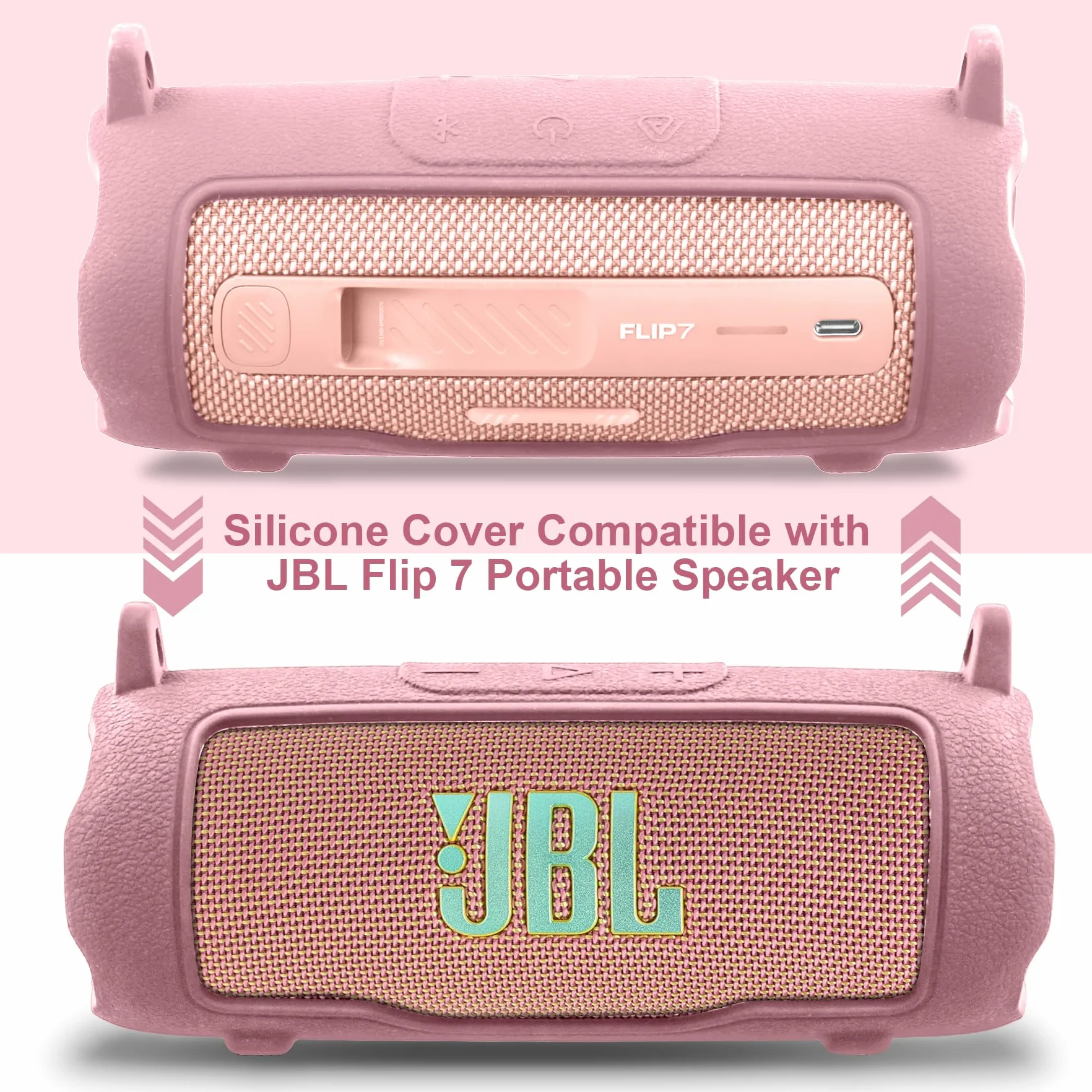 co2CREA Silikonowe etui do JBL Flip 7 bezprzewodowe przenośne etui na głośnik Bluetooth