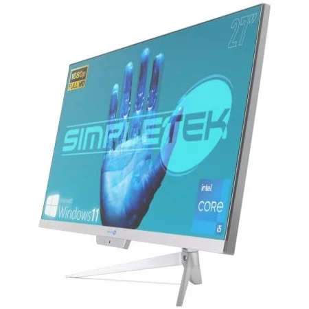 PC All in One RGB Core i5 Windows 11 Pro 27" Full HD RAM 16 GB SSD 480 GB | Wbudowana kamera internetowa, WiFi5, Bluetooth | Komputer stacjonarny Wszystko w jednym Simpletek