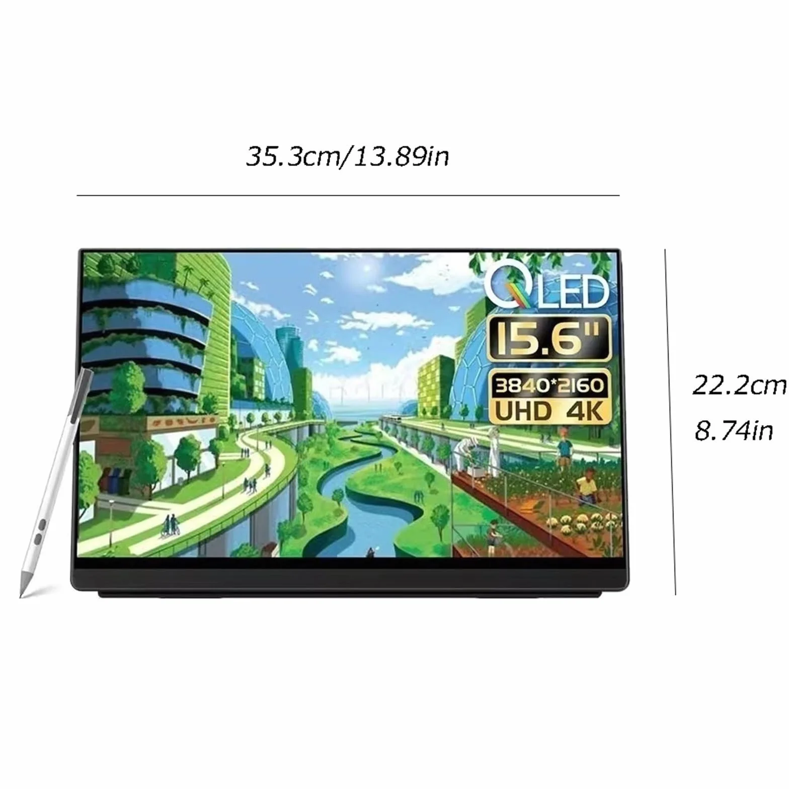 Ekran mobilny Ekran dotykowy 4K IPS HD 15,6-calowy telefon komórkowy Laptop Zewnętrzny ekran rozszerzeń Przenośny monitor biurowy