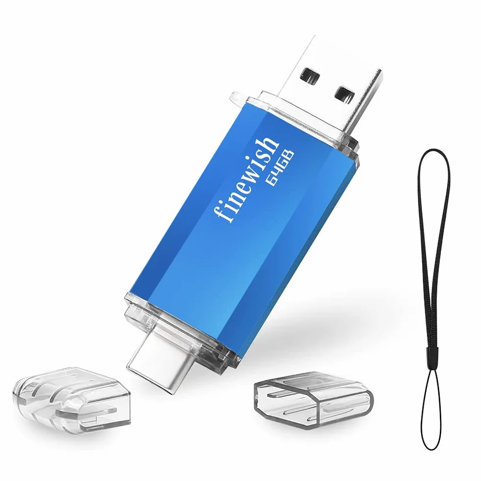 Pamiec typu C 64 GB, 2 w 1 USB C do MacBook Pro, telefonow komorkowych Android i iPad'a
