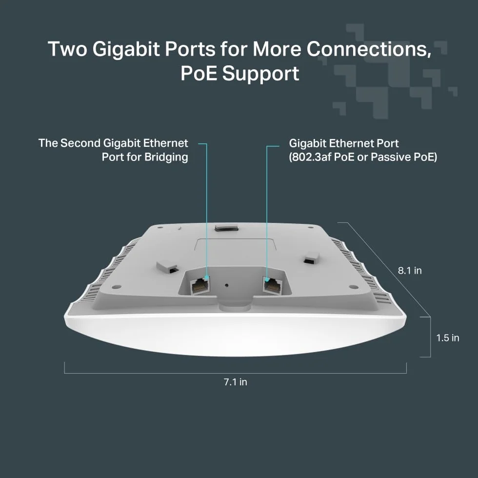 TP-Link Festa F54 | Punkt dostępowy AC1750 MU-MIMO | Montaż sufitowy | 2 porty Gigabit | Obsługa PoE
