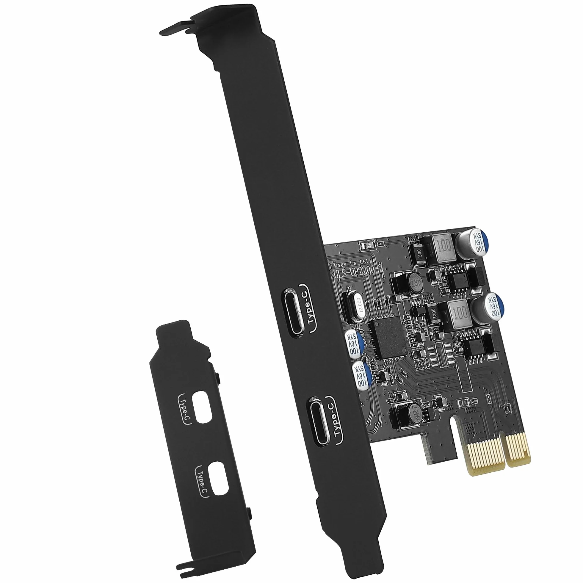 Karta PCIe USB C 2 porty z Power Delivery, karta USB 3.0 5Gbps szybkie ładowanie 20W dla komputera stacjonarnego