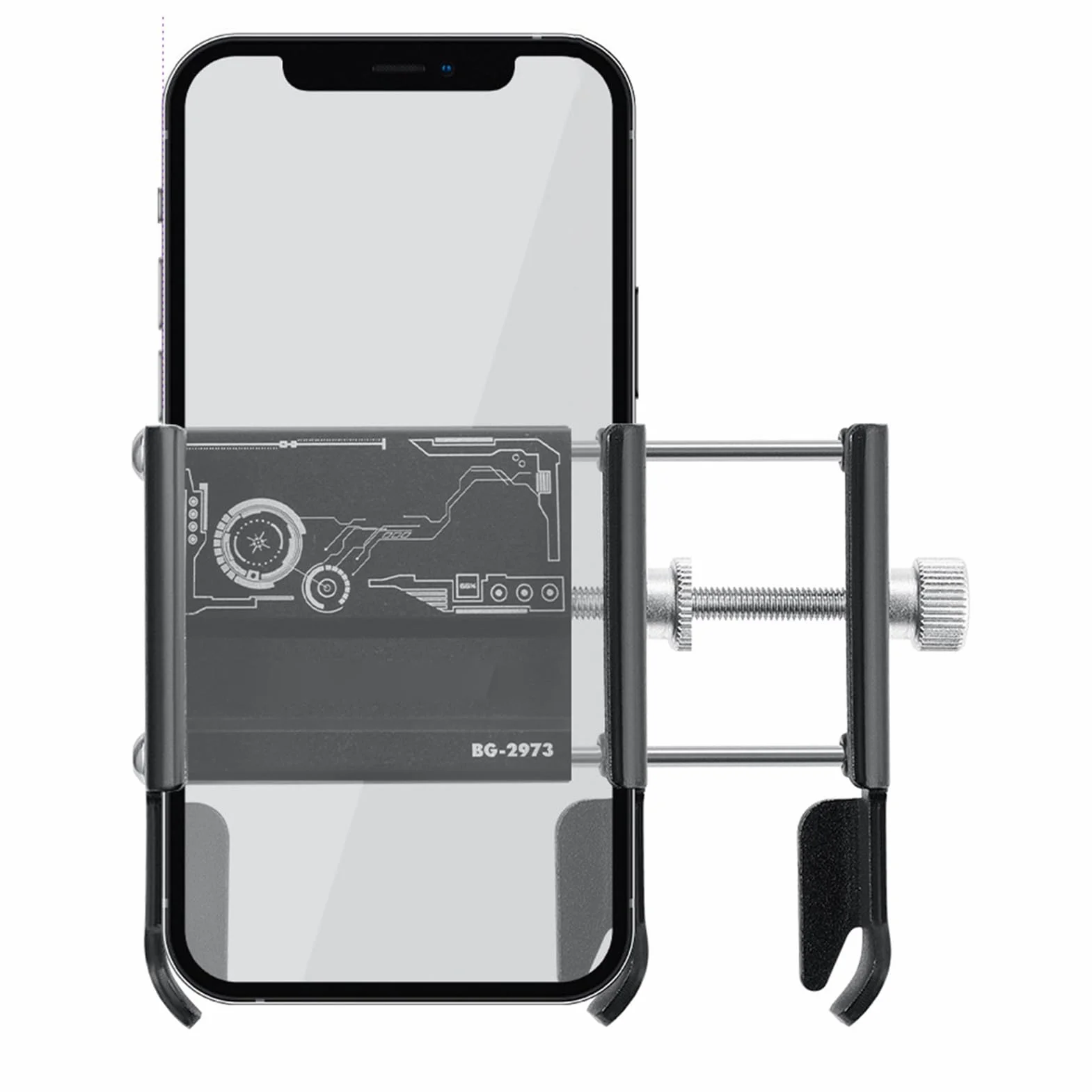Phone Holder For Bike Obrotowy Zacisk 360 Stopni Regulowany Uchwyt z Bezpiecznym Zablokowaniem 5,8-10 cm Szerokości Smartfon