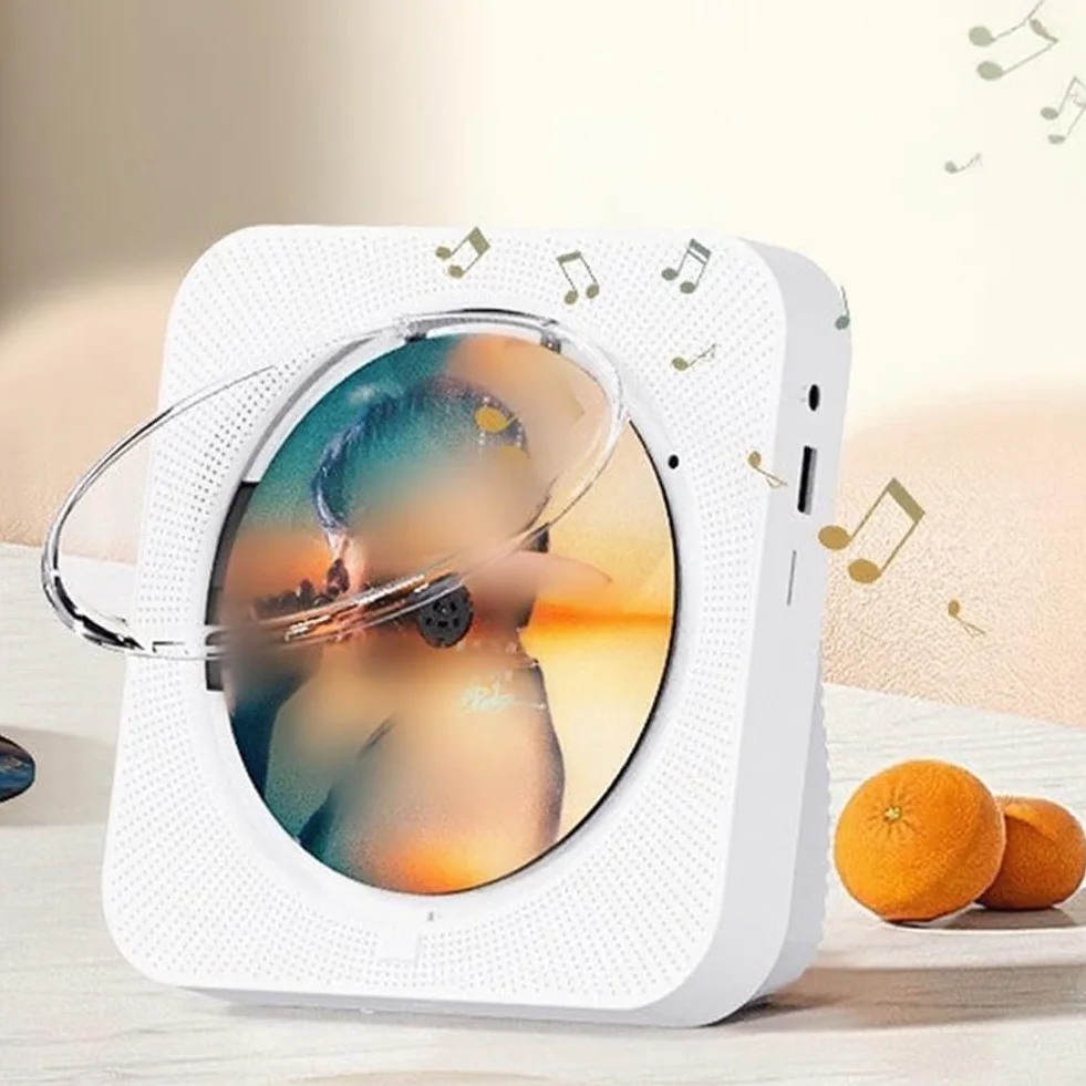 Kompaktowy przenośny odtwarzacz CD z pilotem, napędem USB i odtwarzaniem kart TF, do funkcji radia FM, lekki odtwarzacz muzyki z portem USB-C (zielony)